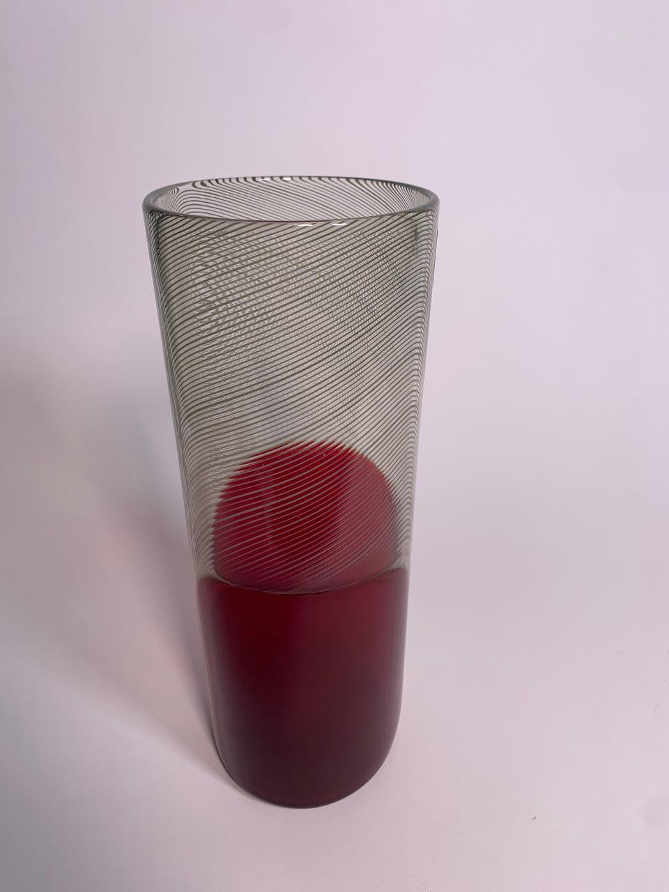 Murano Glass Vase of the Series Pavoni by Tapio Wirkkala for Venini 1