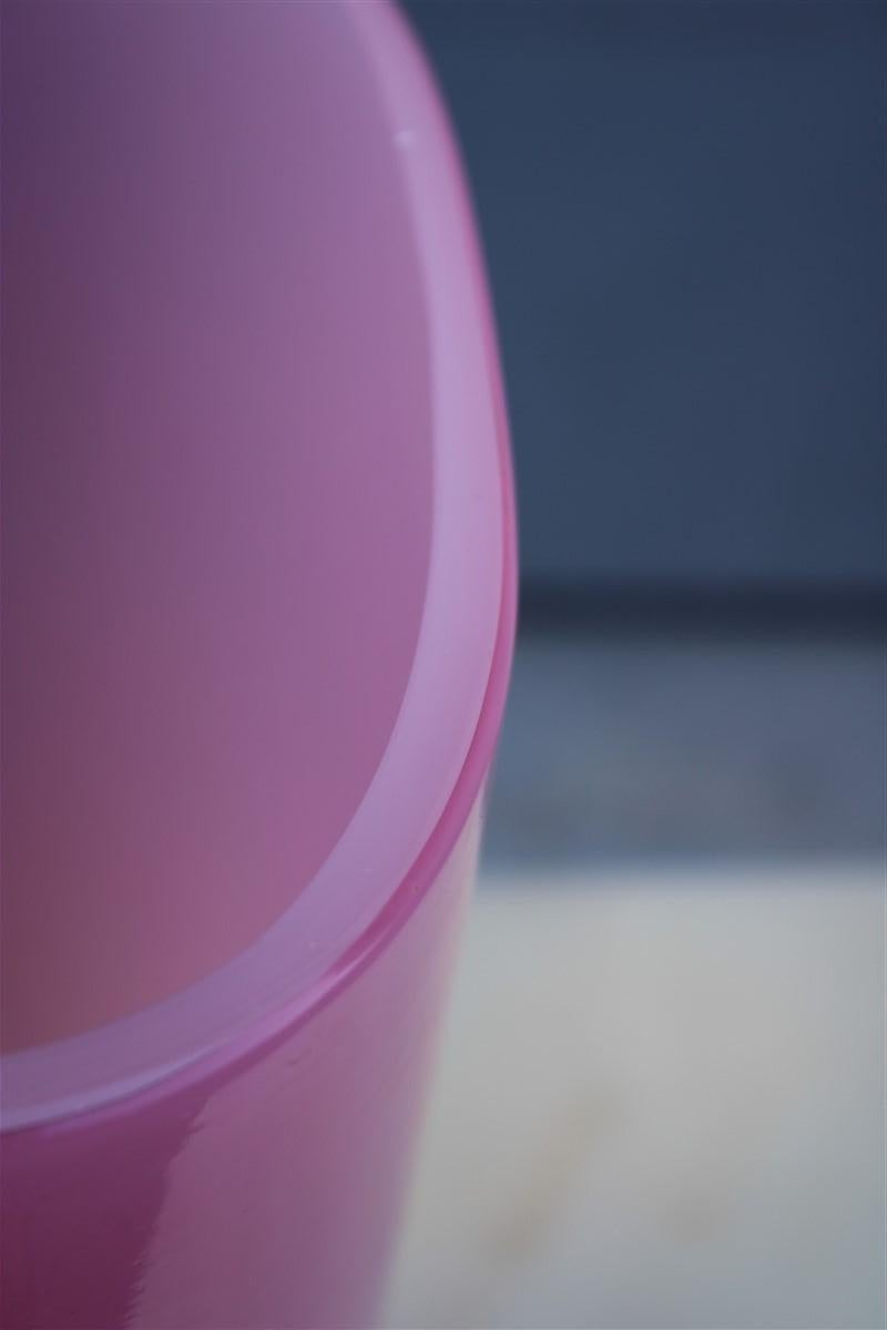 Murano Glass vase pink Color Seguso Deign 1970  In Excellent Condition For Sale In Palermo, Sicily