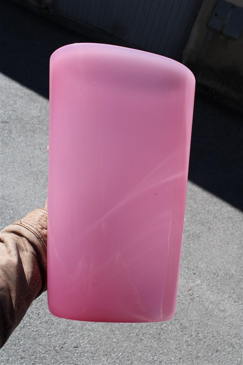 Murano Glass vase pink Color Seguso Deign 1970  For Sale 3