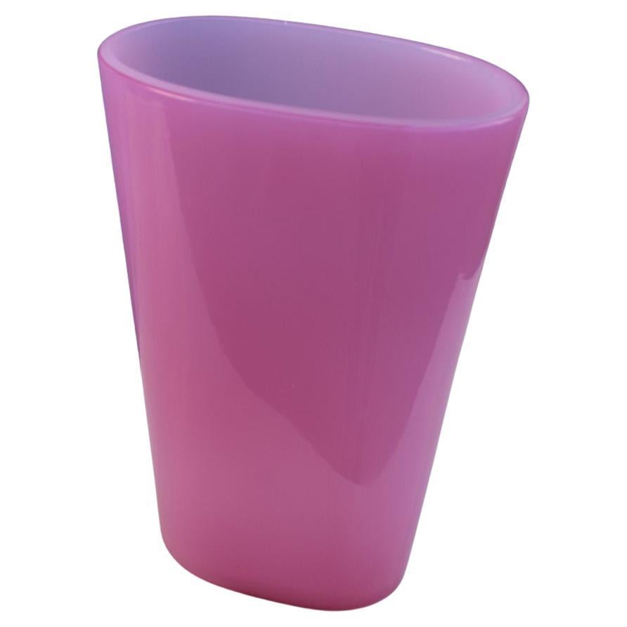 Murano Glass vase pink Color Seguso Deign 1970  For Sale