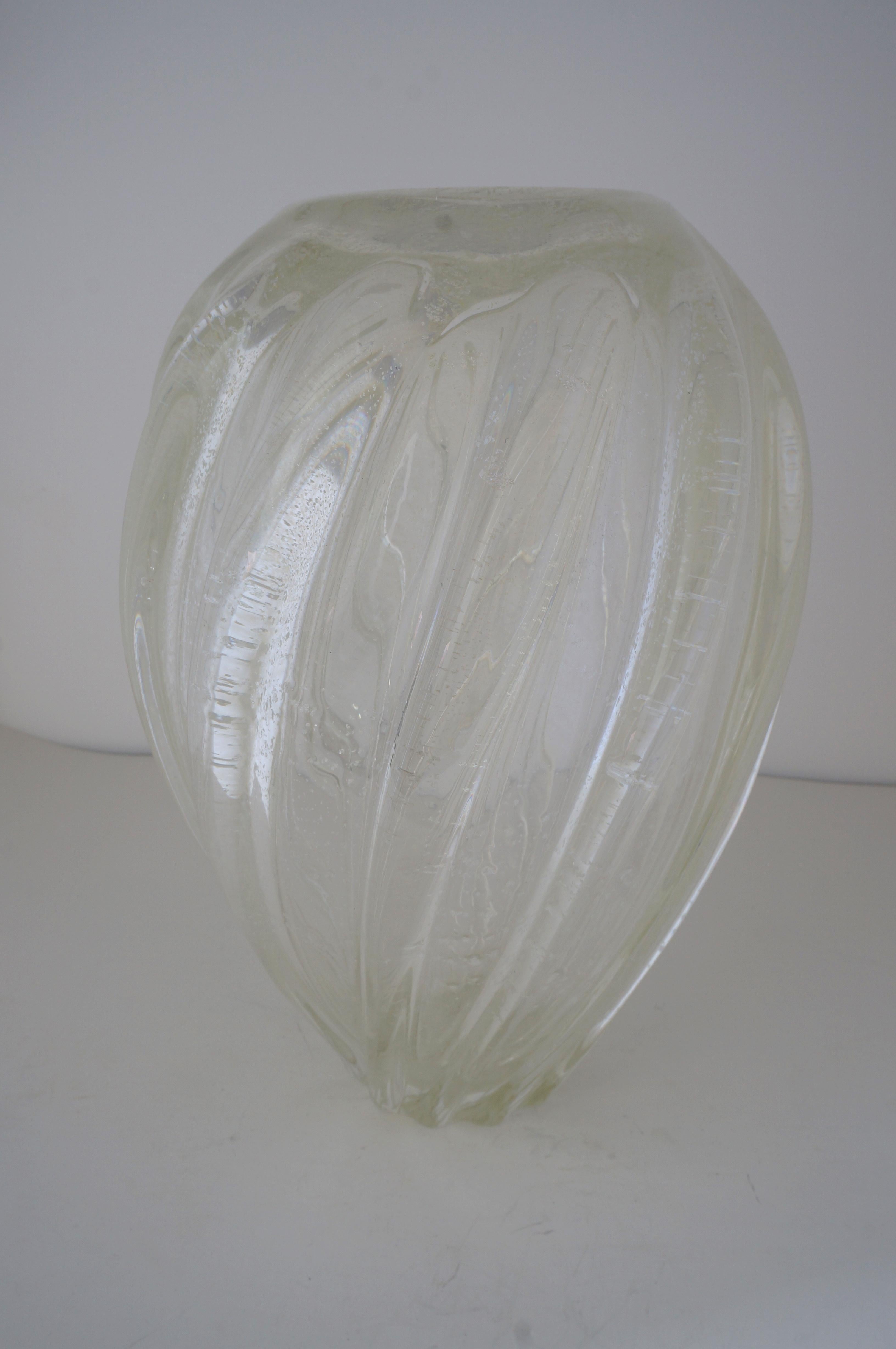Italian Murano Glass Vase Seguso Style