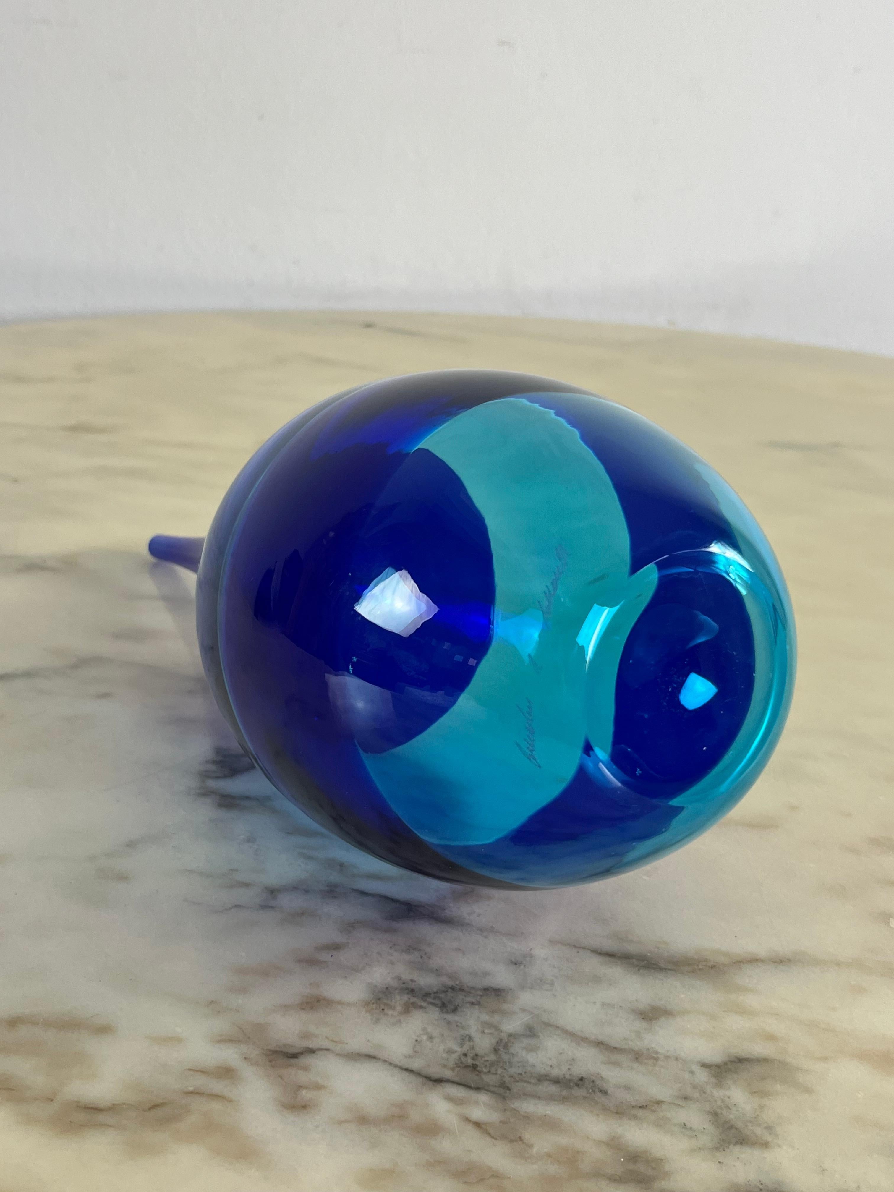 Murano Glass Vase Signed Cenedese & Albarelli, 1970s For Sale 1
