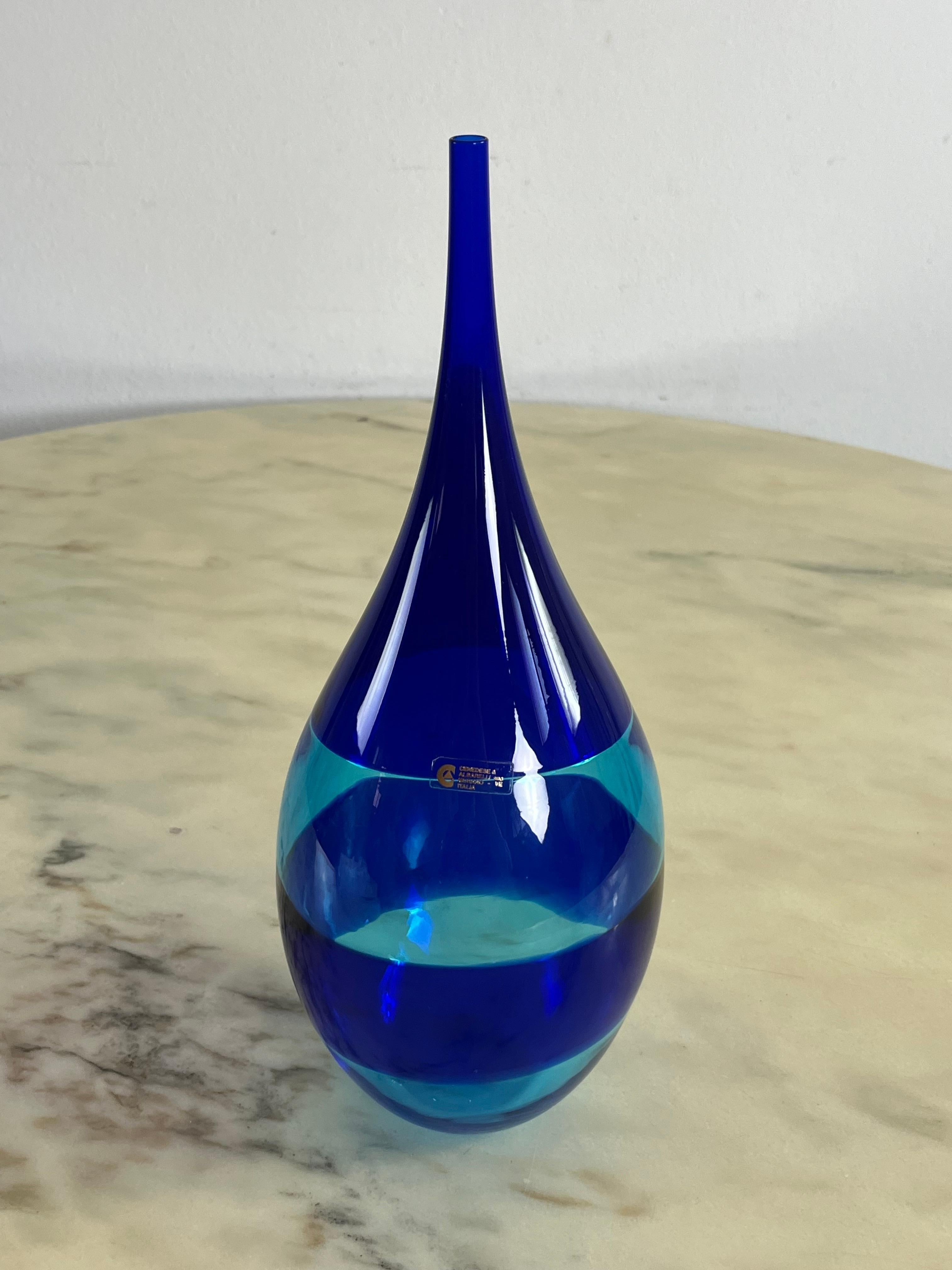 Murano Glass Vase Signed Cenedese & Albarelli, 1970s For Sale 2