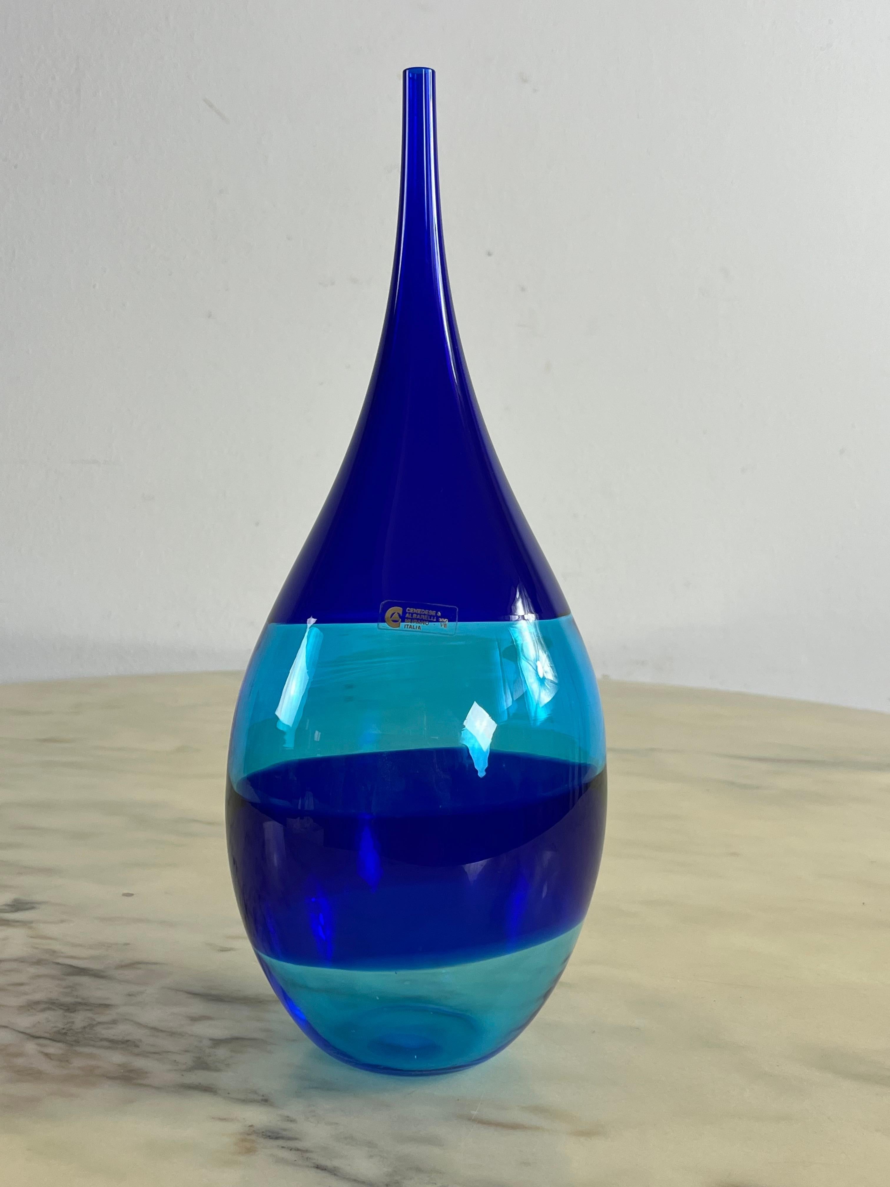 Murano Glass Vase Signed Cenedese & Albarelli, 1970s For Sale 3