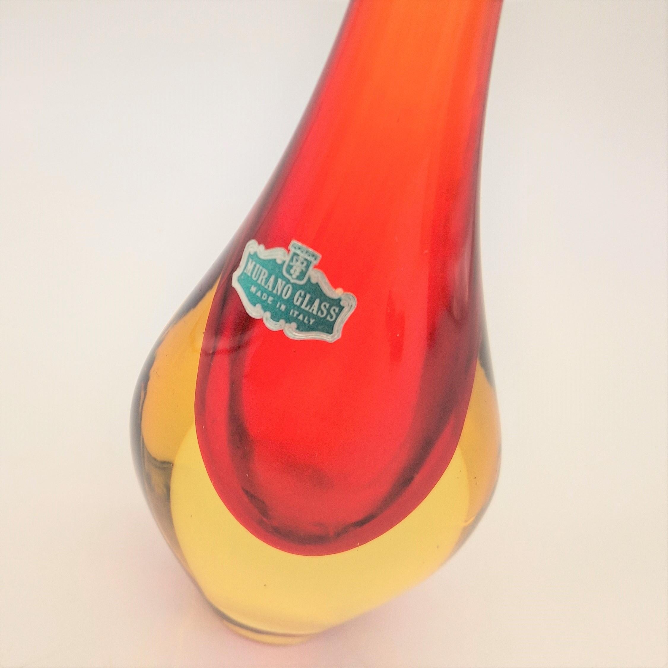 Jarrón de Murano Glass Sommerso de Flavio Poli. 1950 - 1959 Italiano en venta