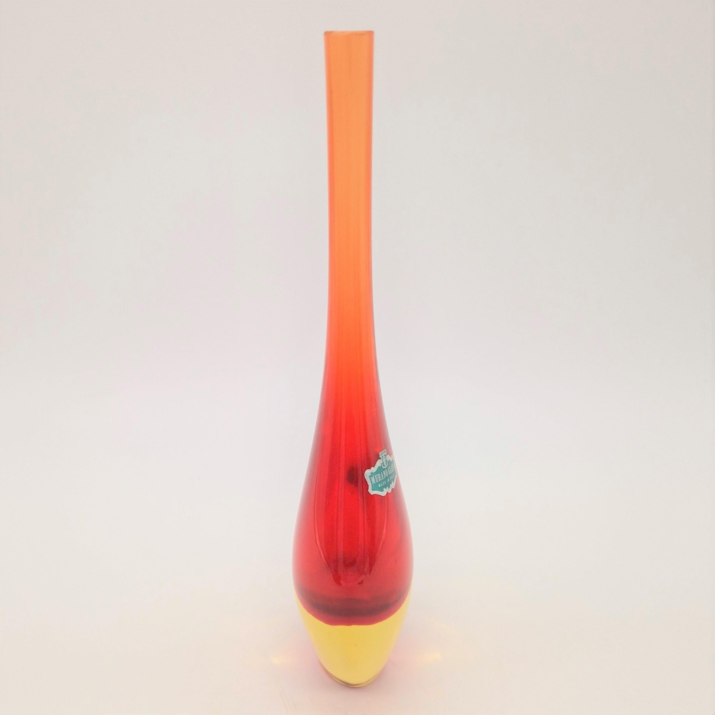 Jarrón de Murano Glass Sommerso de Flavio Poli. 1950 - 1959 en Excelente estado para la venta en CADALSO, ES