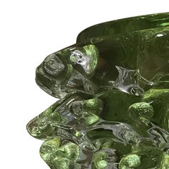 Vase en verre de Murano  Spike Amber Green