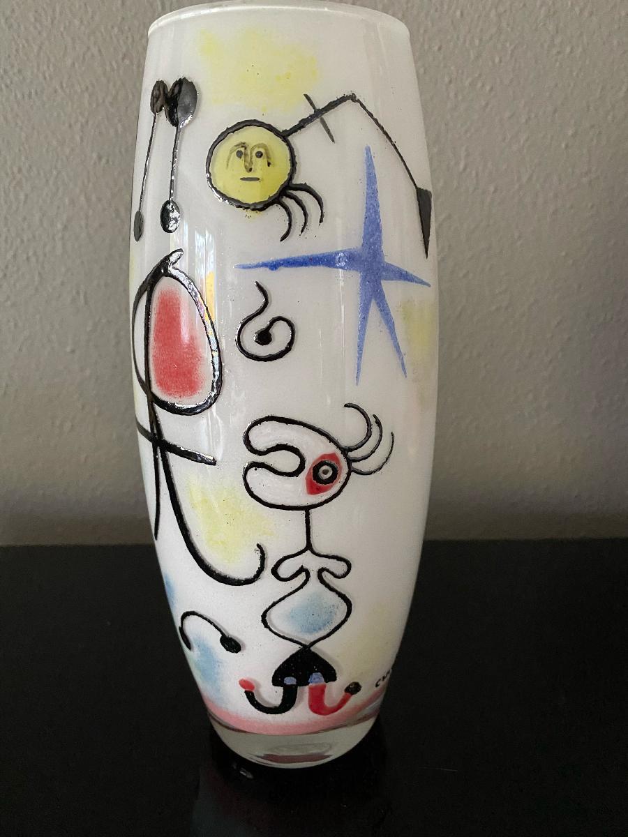 Autre Vase en verre de Murano ; hommage à Joan Miro en vente