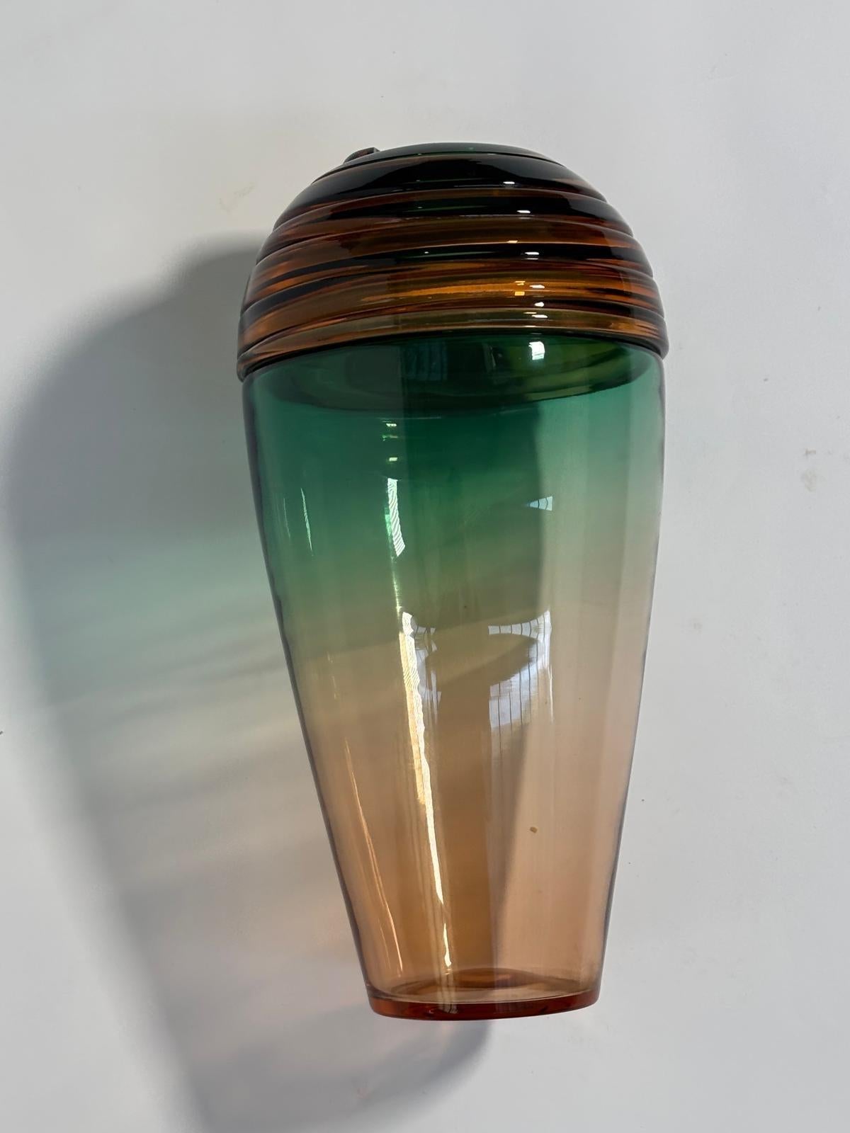 Moderno Vaso in vetro di Murano Modello Vertigine di Toni Zuccheri per VeArt in vendita
