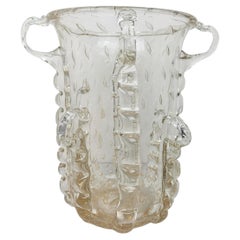 Murano Glass Vase with 24K Gold Flecks after Ercole Barovier for Barovier & Toso