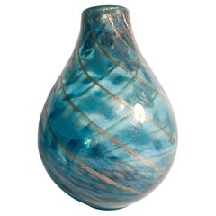 Vase aus Muranoglas mit Aventurin von Fratelli Toso 1950er Jahre