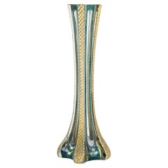 Vase en verre de Murano avec accents dorés, début du 20e siècle - Italie vers 1930