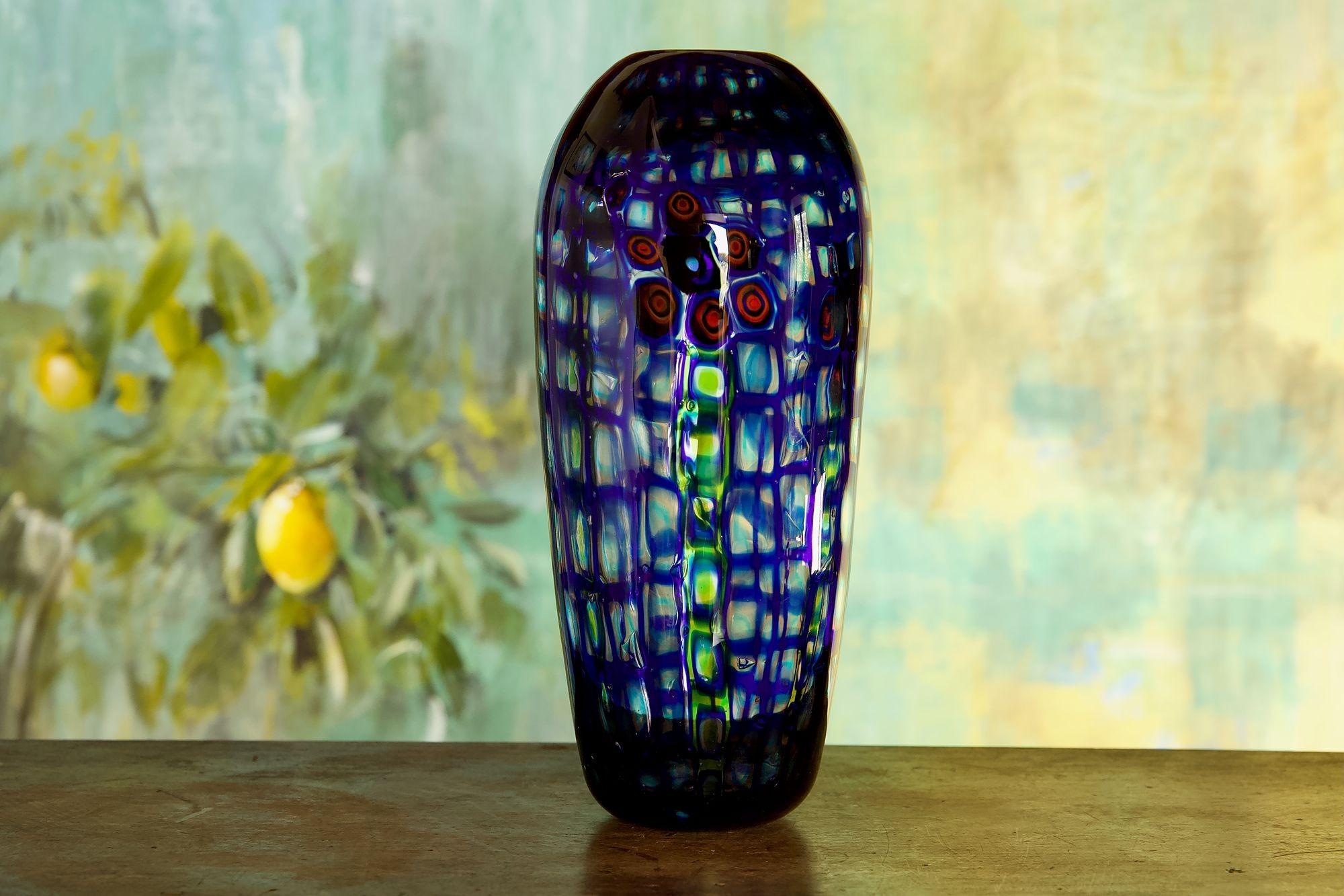 Vaso in vetro di Murano con Murano Romane. Design floreale, stile Ercole Barovier in vendita 9