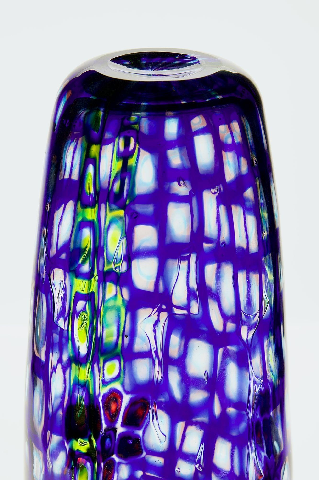 Vaso in vetro di Murano con Murano Romane. Design floreale, stile Ercole Barovier in vendita 10