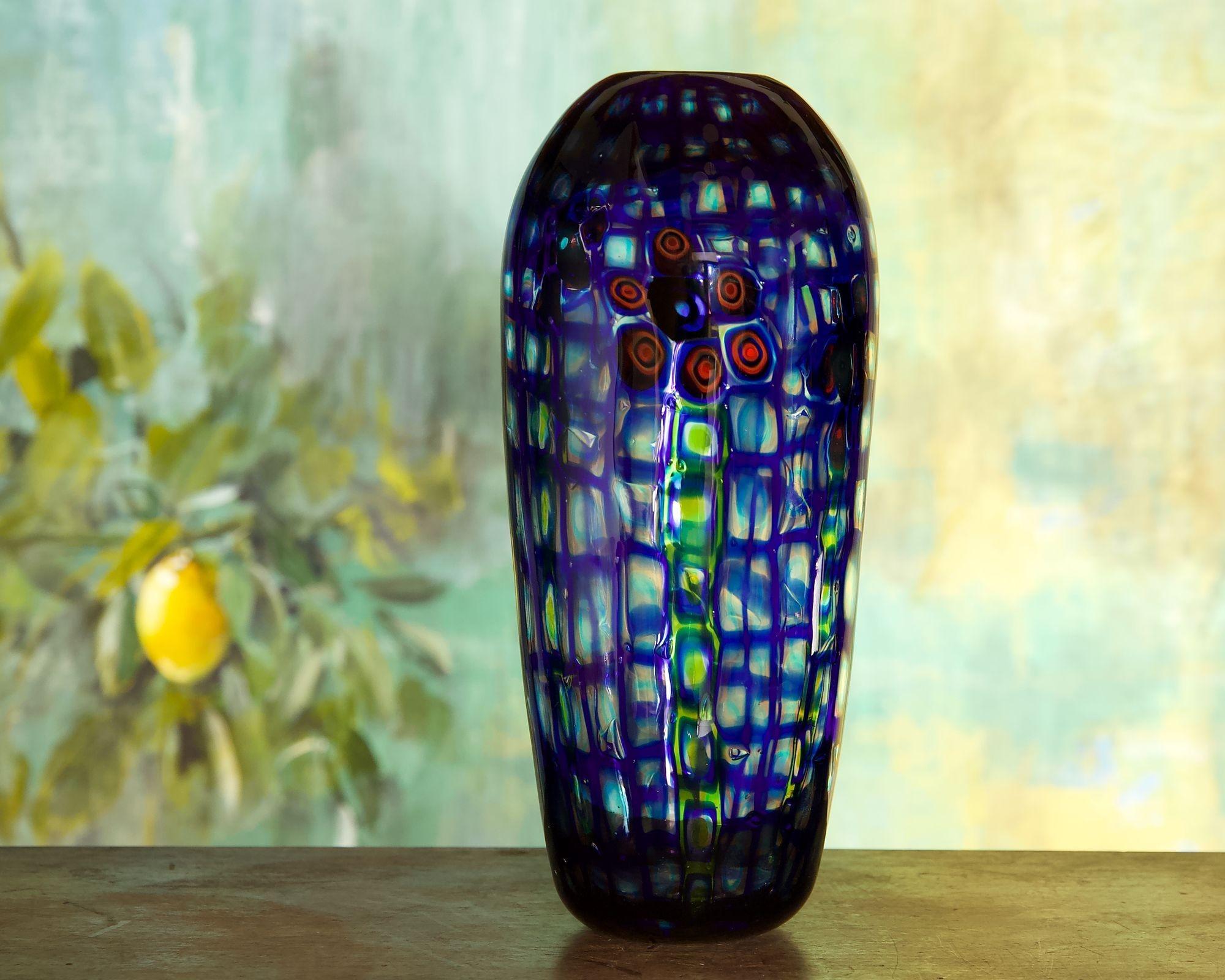 Vaso in vetro di Murano con Murano Romane. Design floreale, stile Ercole Barovier in vendita 11