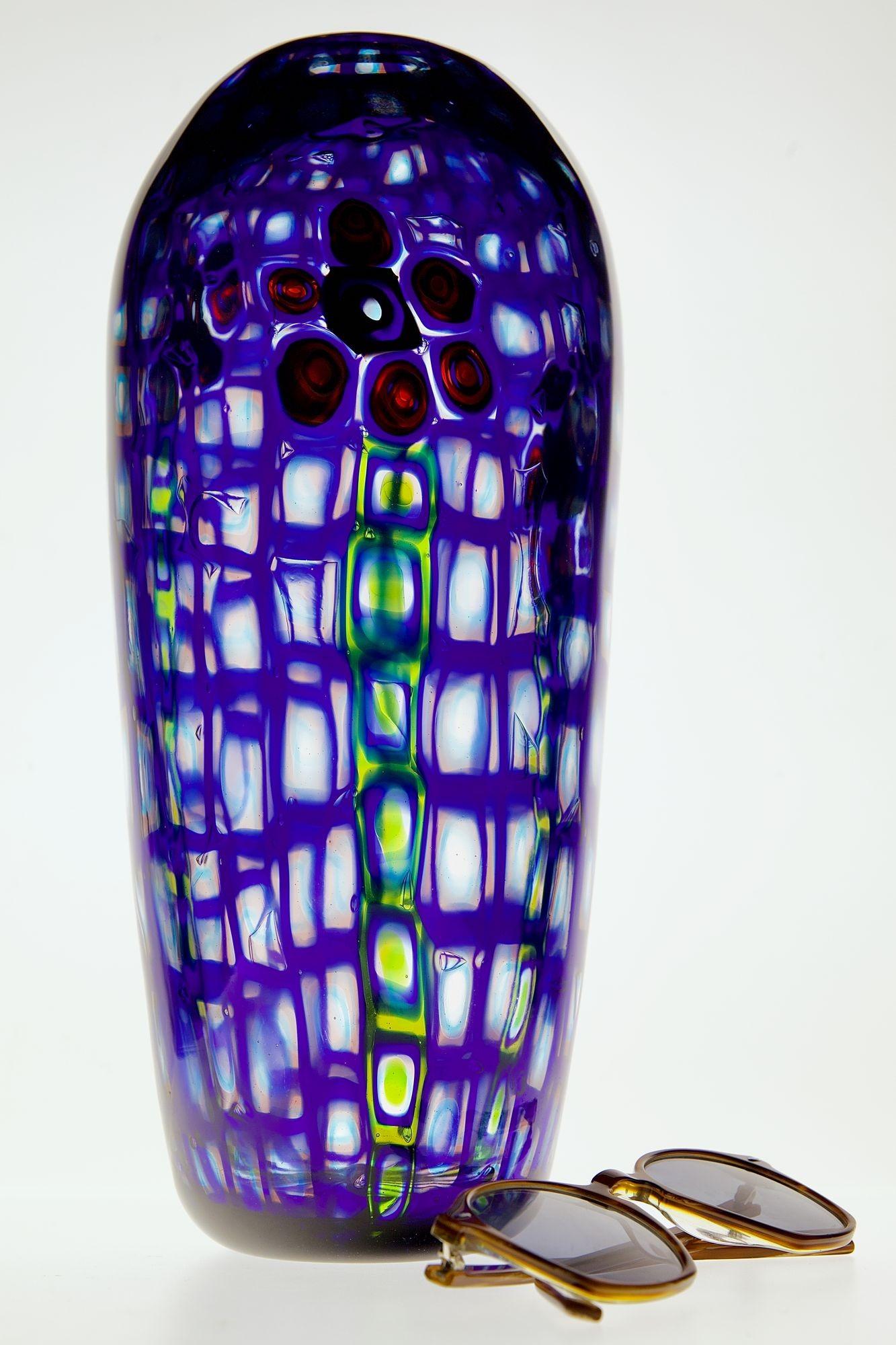 Vaso in vetro di Murano con Murano Romane. Design floreale, stile Ercole Barovier in vendita 12