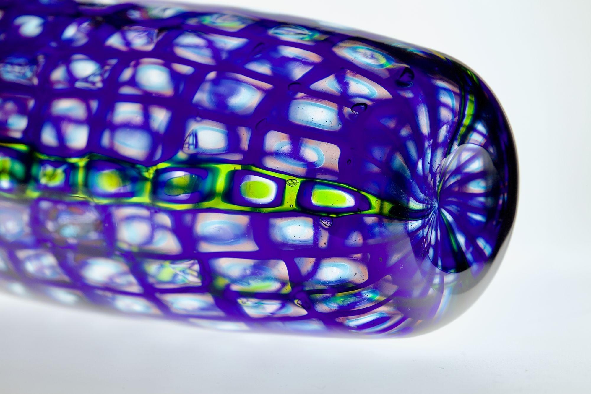 Vaso in vetro di Murano con Murano Romane. Design floreale, stile Ercole Barovier in vendita 13