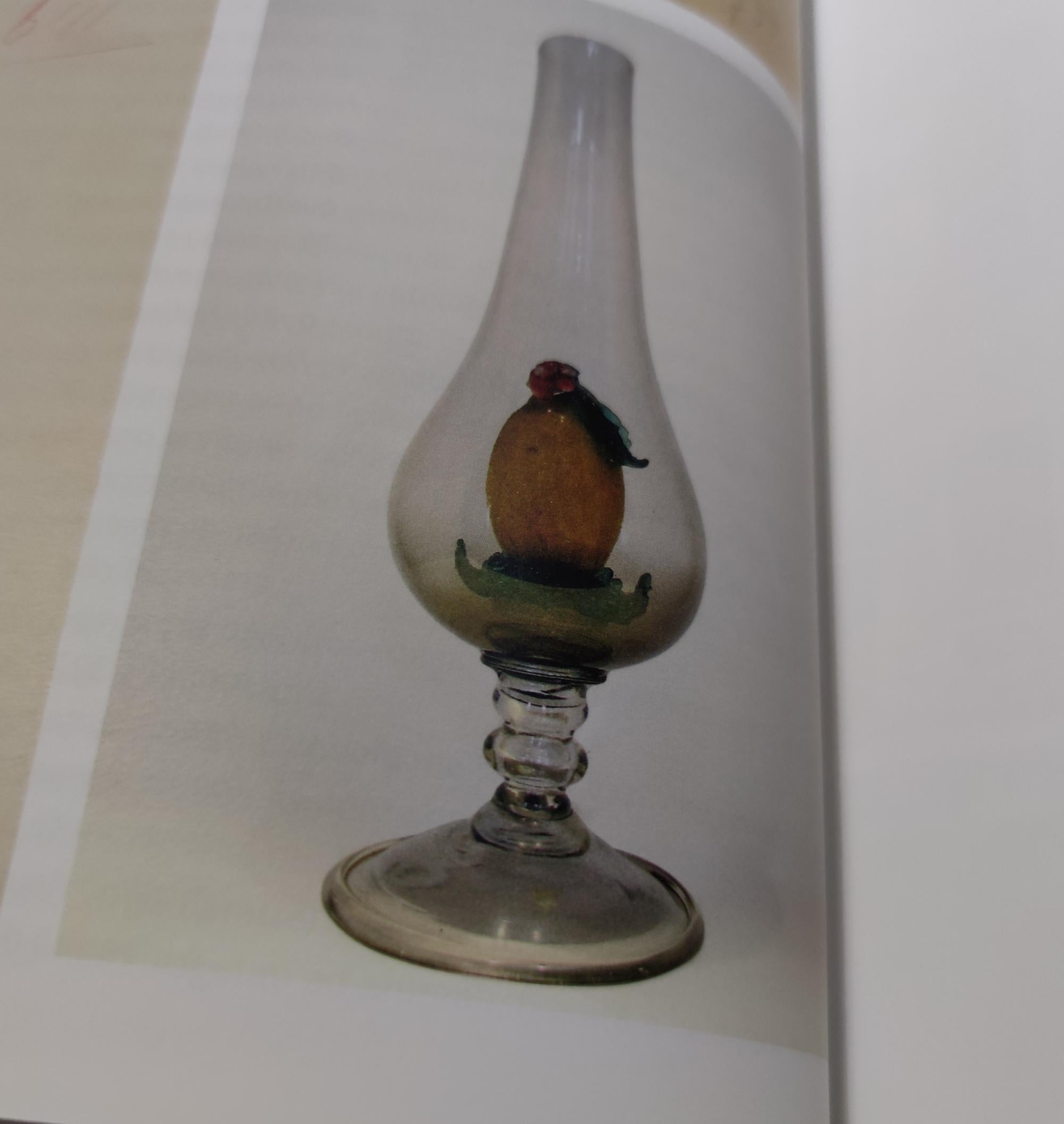 Murano Glass Vase with Pulegoso Glass Fruit Ascribable to Napoleone Martinuzzi For Sale 7
