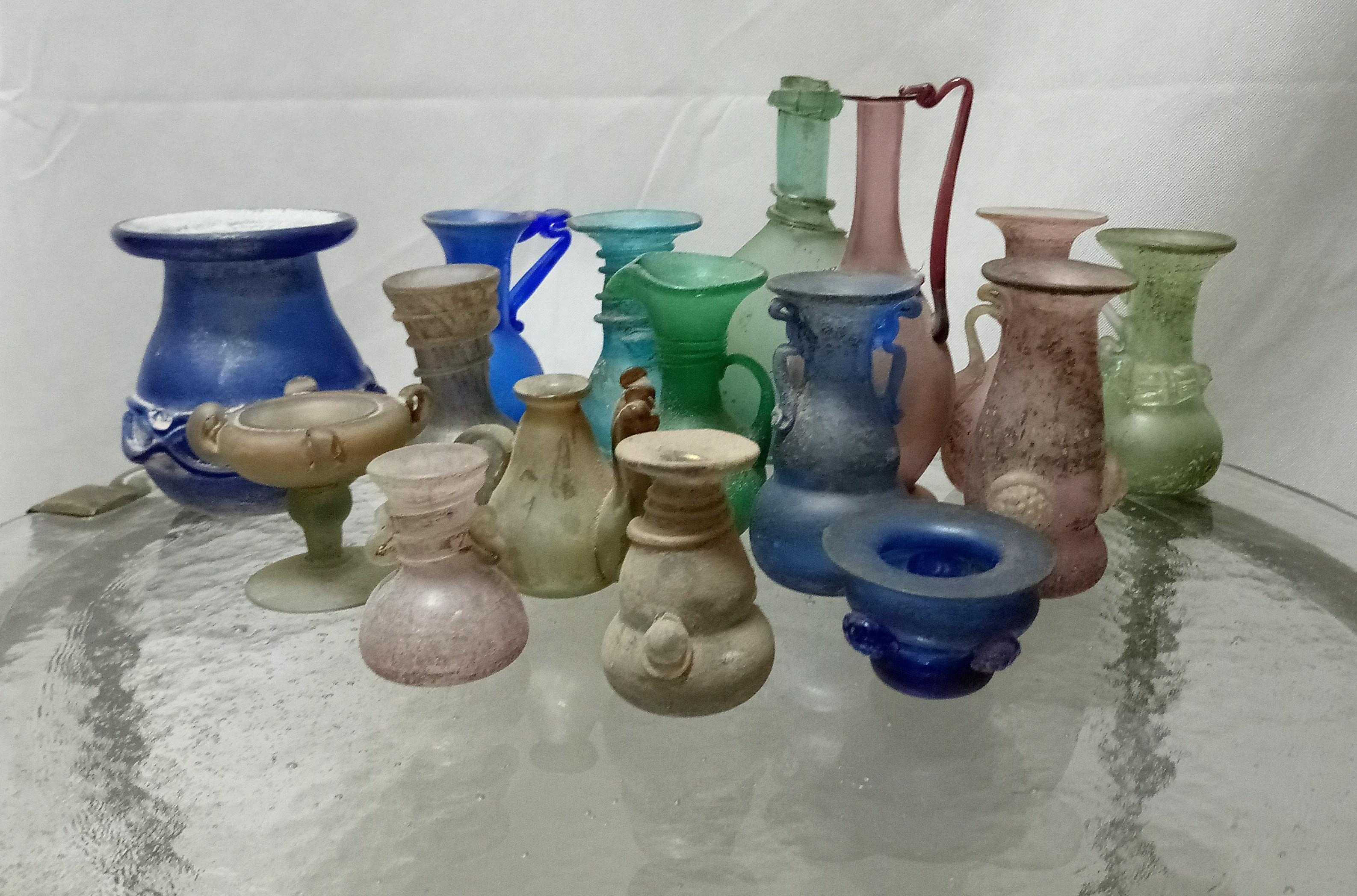Late 20th Century Murano Glass Vases from Seguso, Italy, Set of 16 For Sale