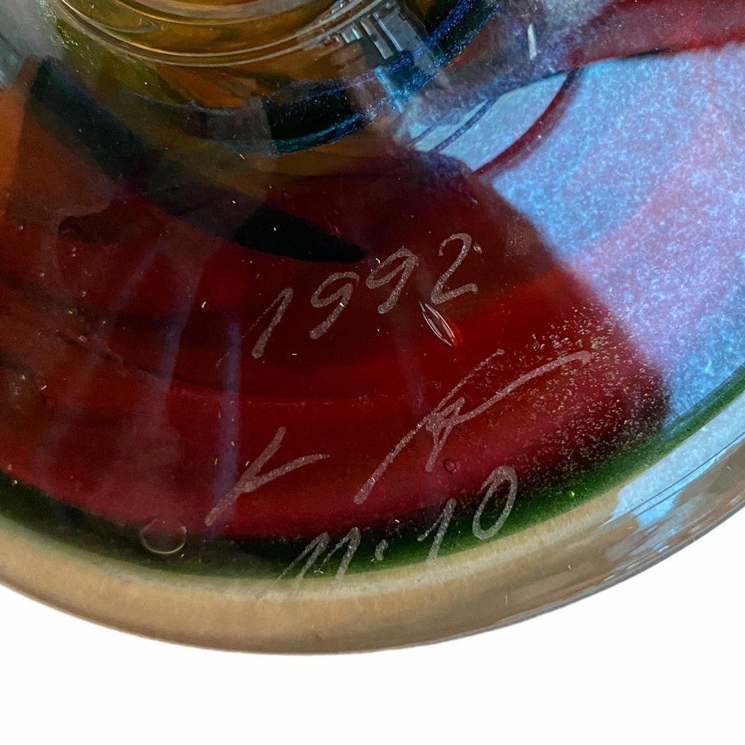 - Wunderschöne Vasen aus Muranoglas
- Signiert vom Autor
- Hergestellt in Italien im Jahr 1992.