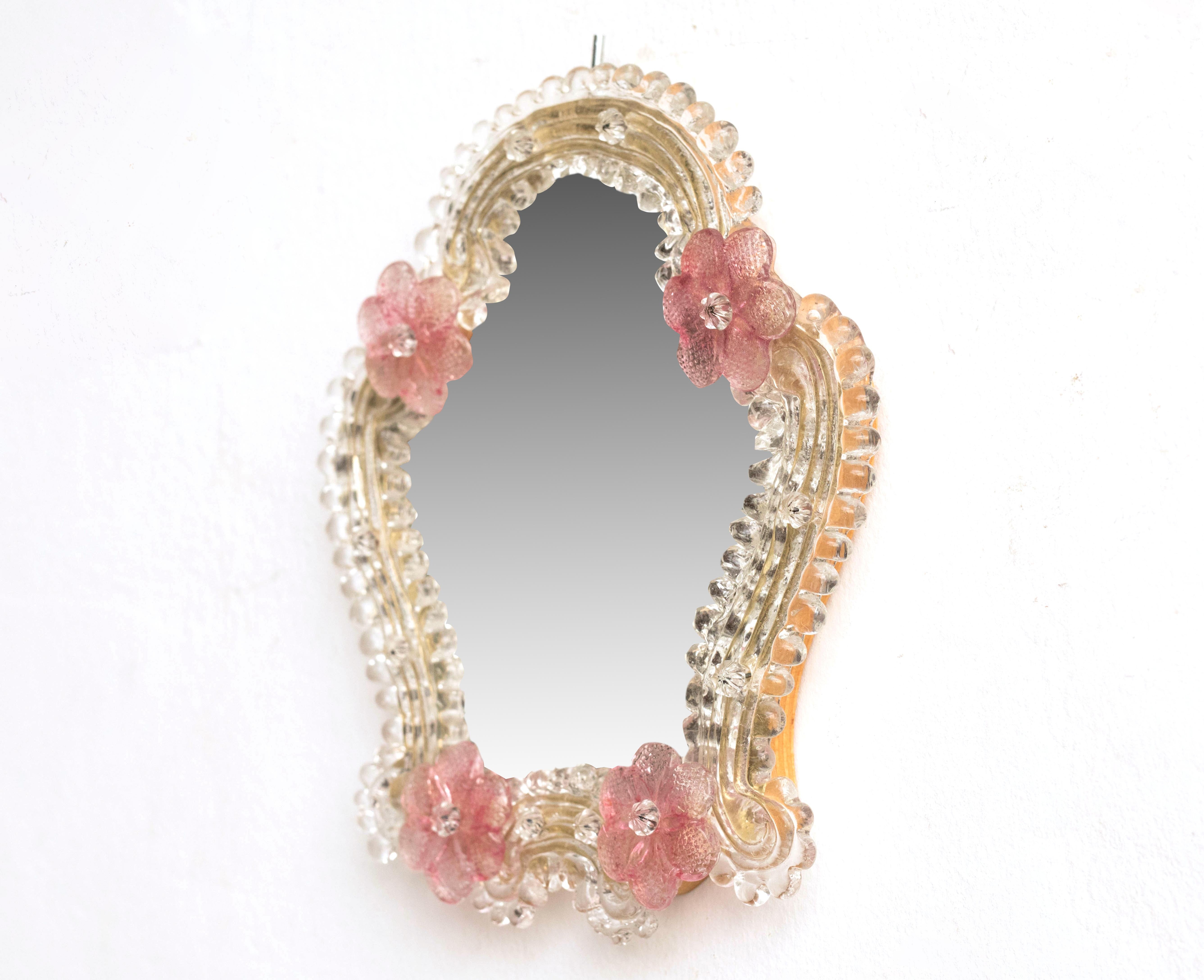 Murano Glass Venetian Mirror, circa 1950 1