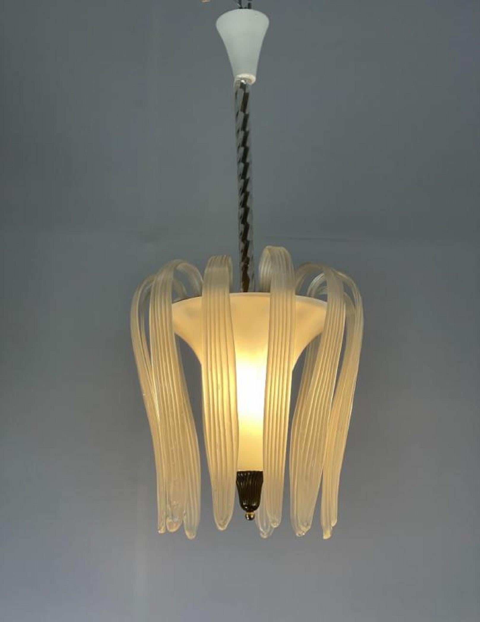 Murano glass Venini chandelier - Italy 1950s