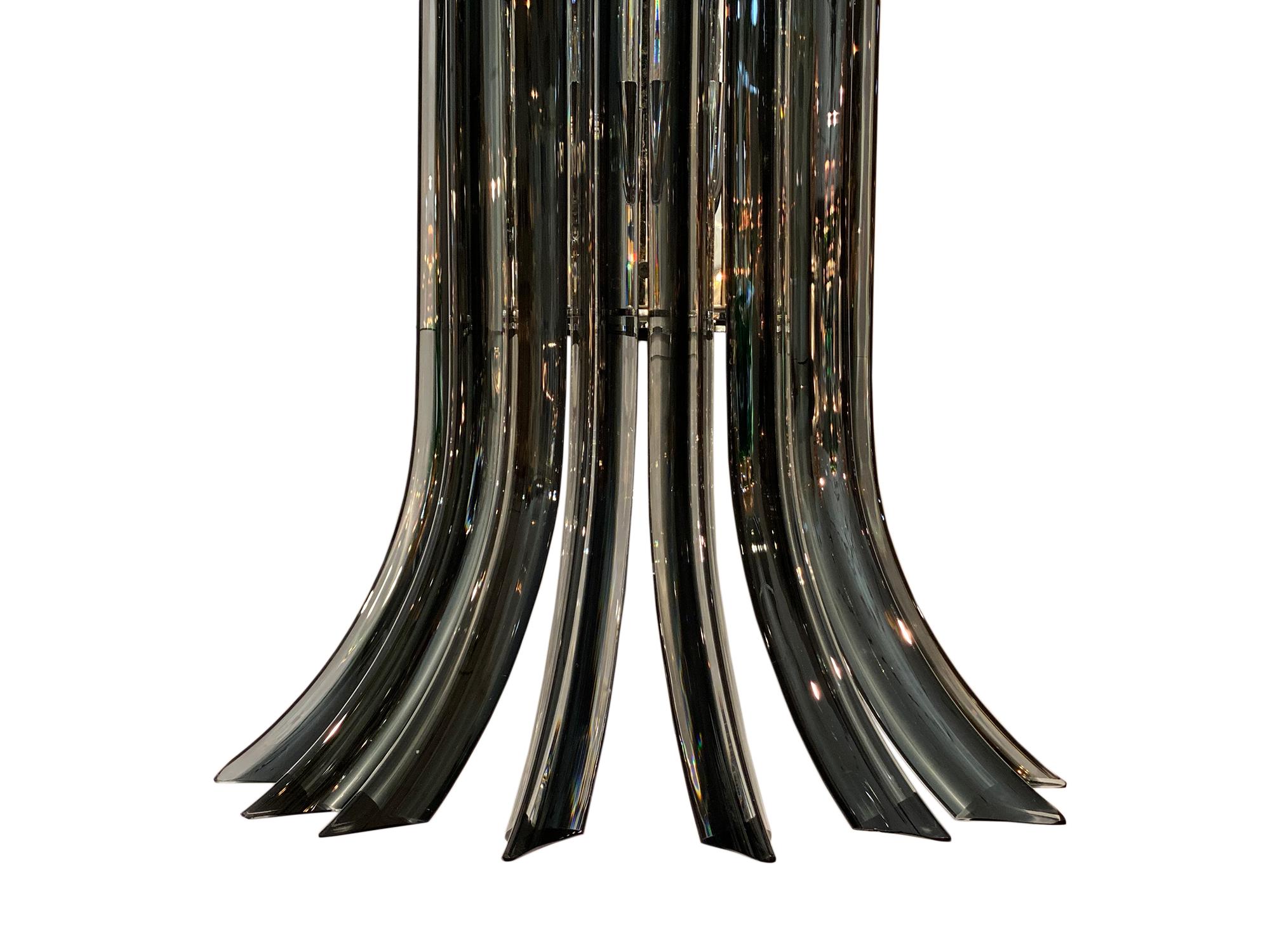 Murano Glass Venini Curved Sconces In Excellent Condition For Sale In Austin, TX