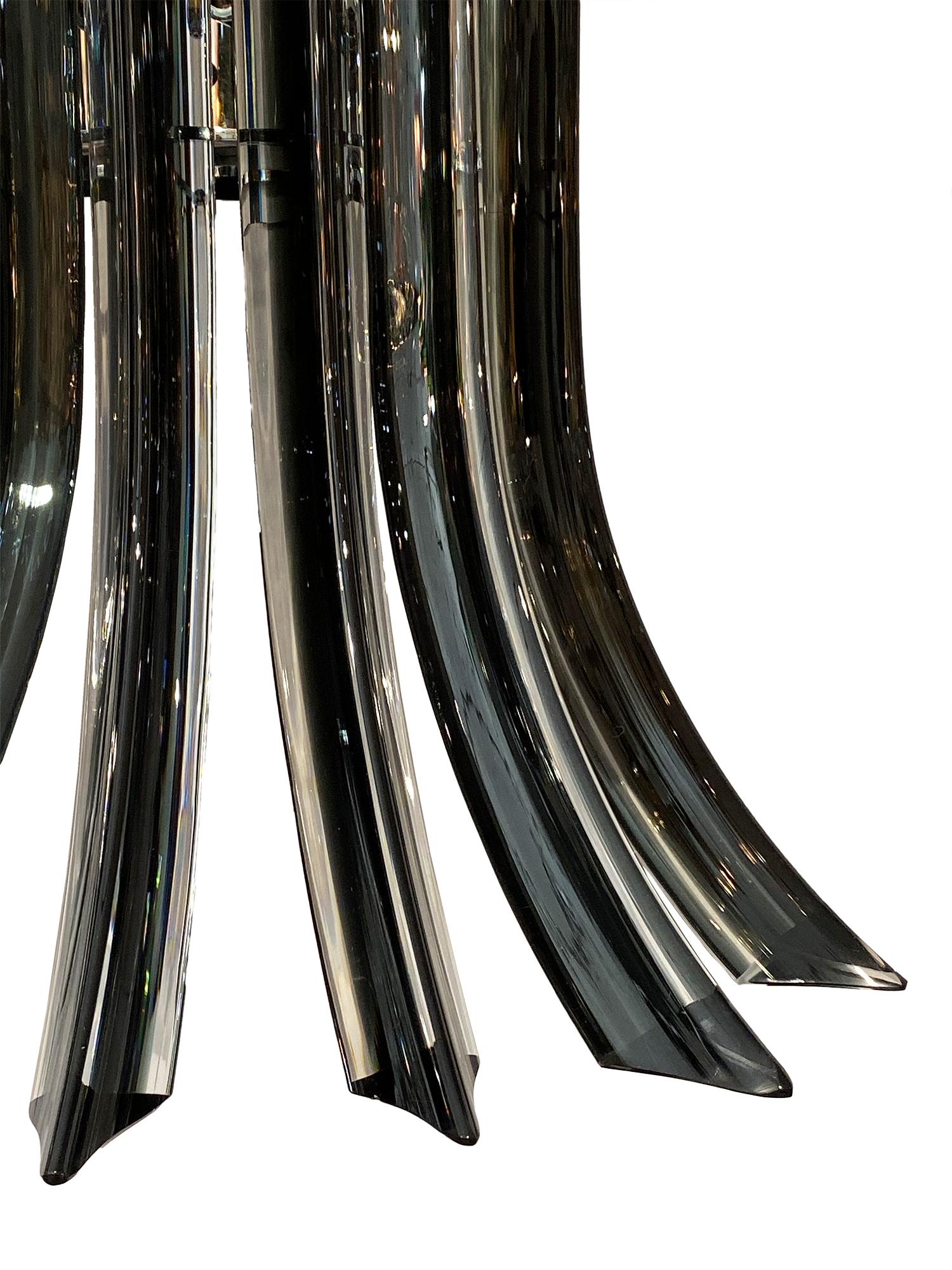 Contemporary Murano Glass Venini Curved Sconces For Sale