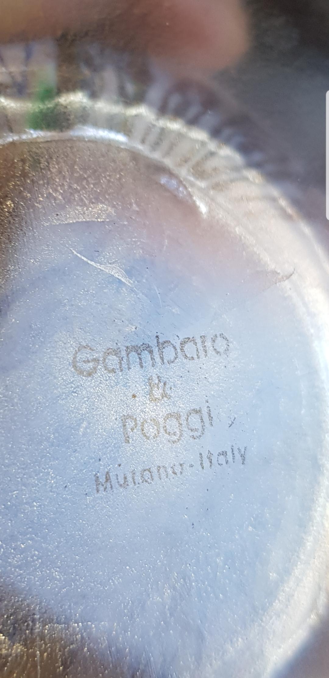 Murano glass Vetreria Artistica Gambaro&Poggi vase acid stamped For Sale 1