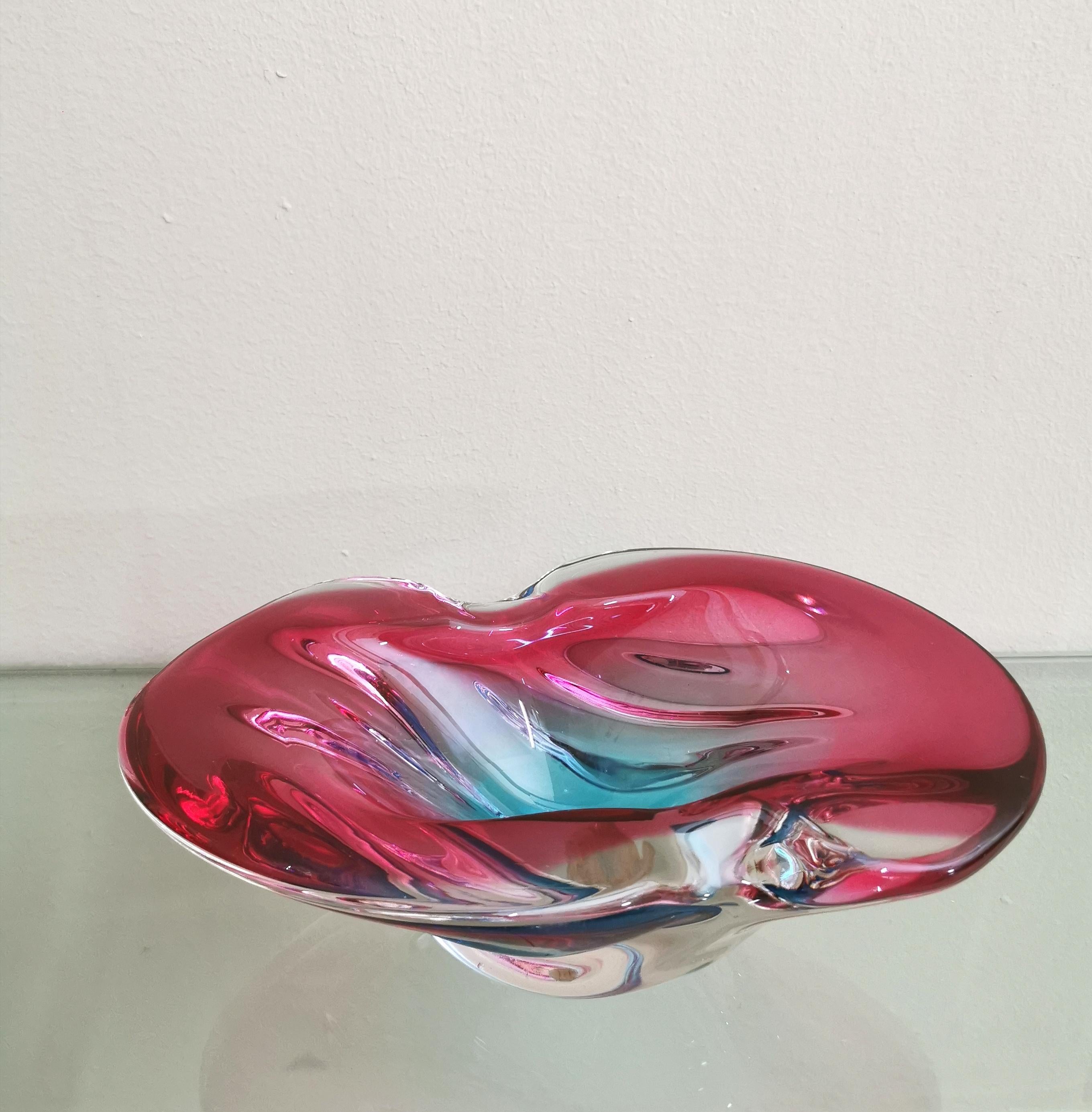 Mid-Century Modern Murano Glass Vide-Poche Decorative Object Attributed to Flavio Poli Midcentury For Sale