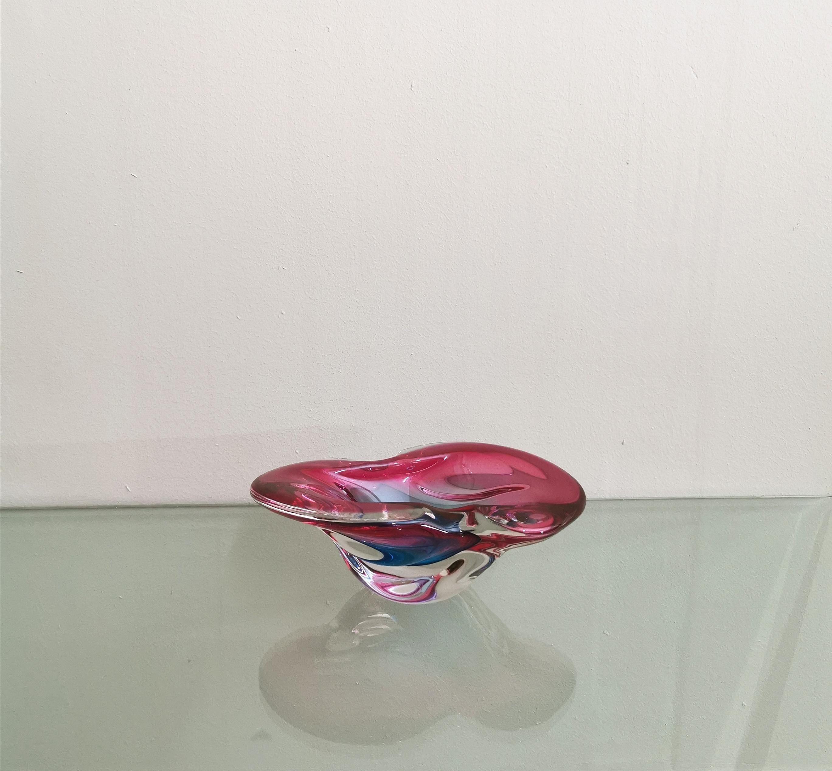 Italian Murano Glass Vide-Poche Decorative Object Attributed to Flavio Poli Midcentury For Sale
