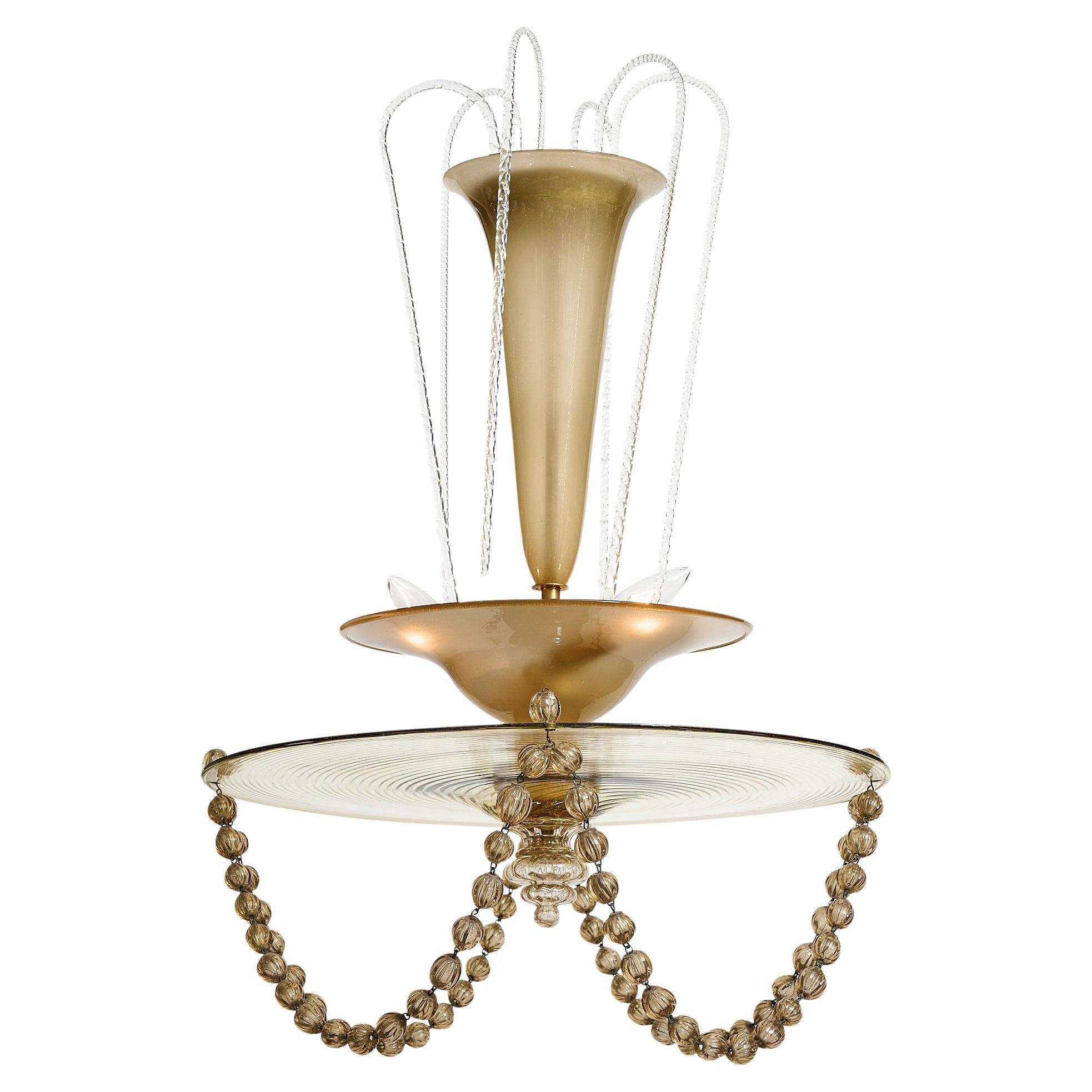 Murano Glass Vintage Chandelier For Sale