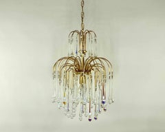 Murano Glass Vintage Designer Chandelier, Massive Belgium, 1970s