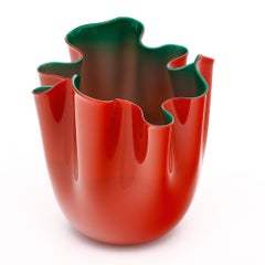 Murano Glass Vintage “Fazzoletto” Vase by Venini