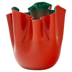 Murano Glass Vintage “Fazzoletto” Vase by Venini
