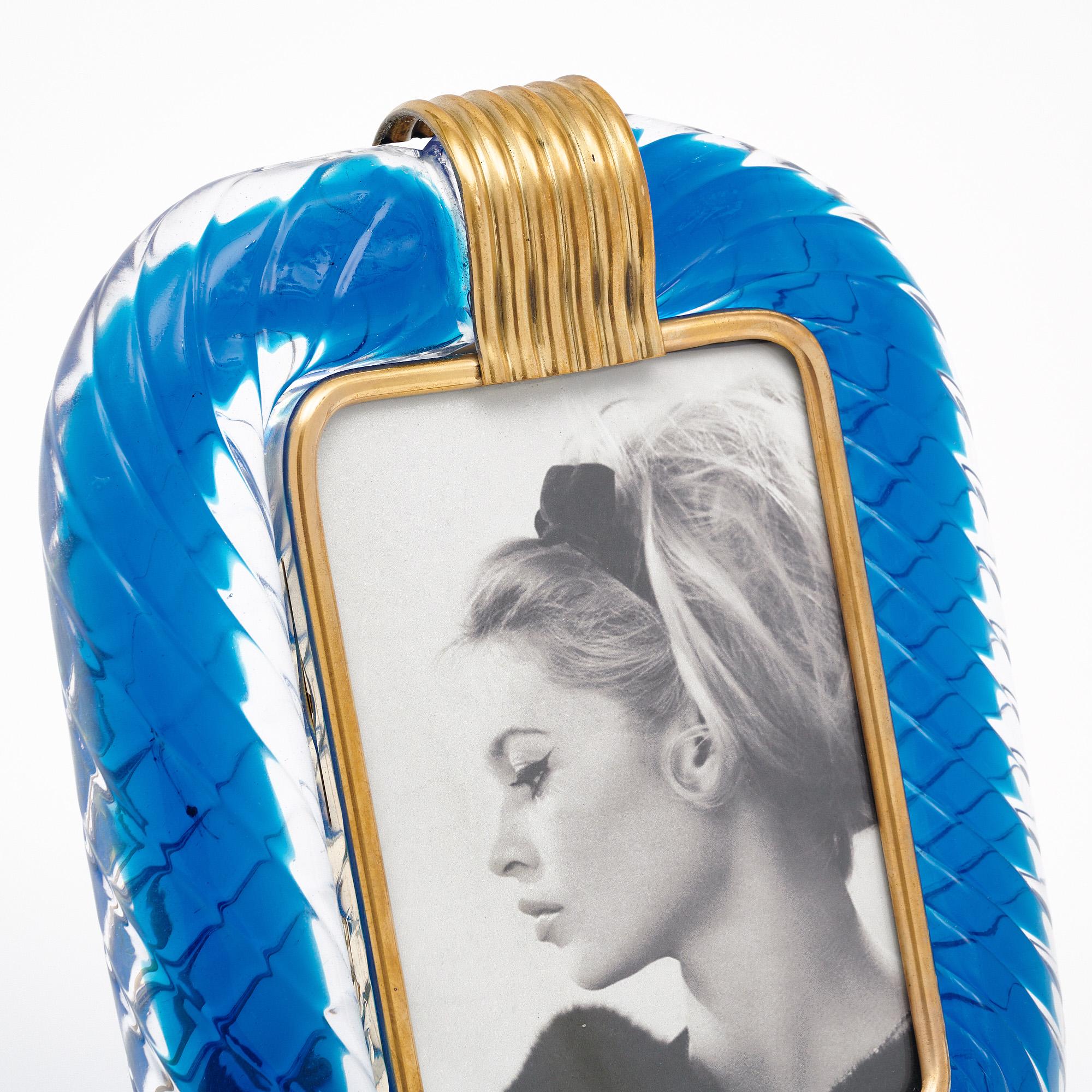 Murano Glas Vintage Rahmen im Stil von Venini (Moderne der Mitte des Jahrhunderts) im Angebot