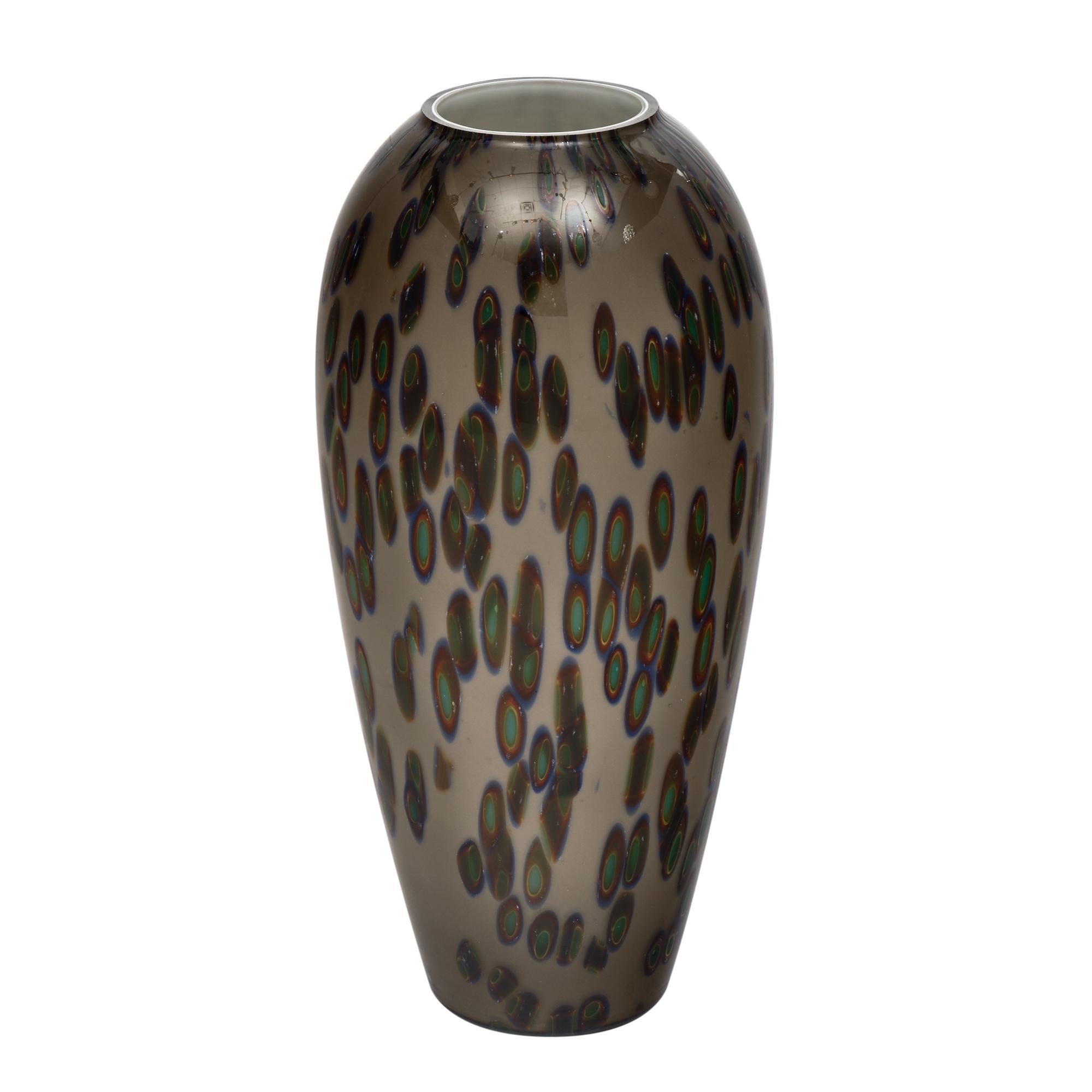 Late 20th Century Murano Glass Vintage “Murrine” Vase For Sale