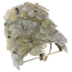 Murano Glass Wall Lamp Attributed to Barovier 
Toso, 1940s