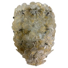 Murano Glass Wall Lamp Attributed to Barovier 
Toso, 1950s