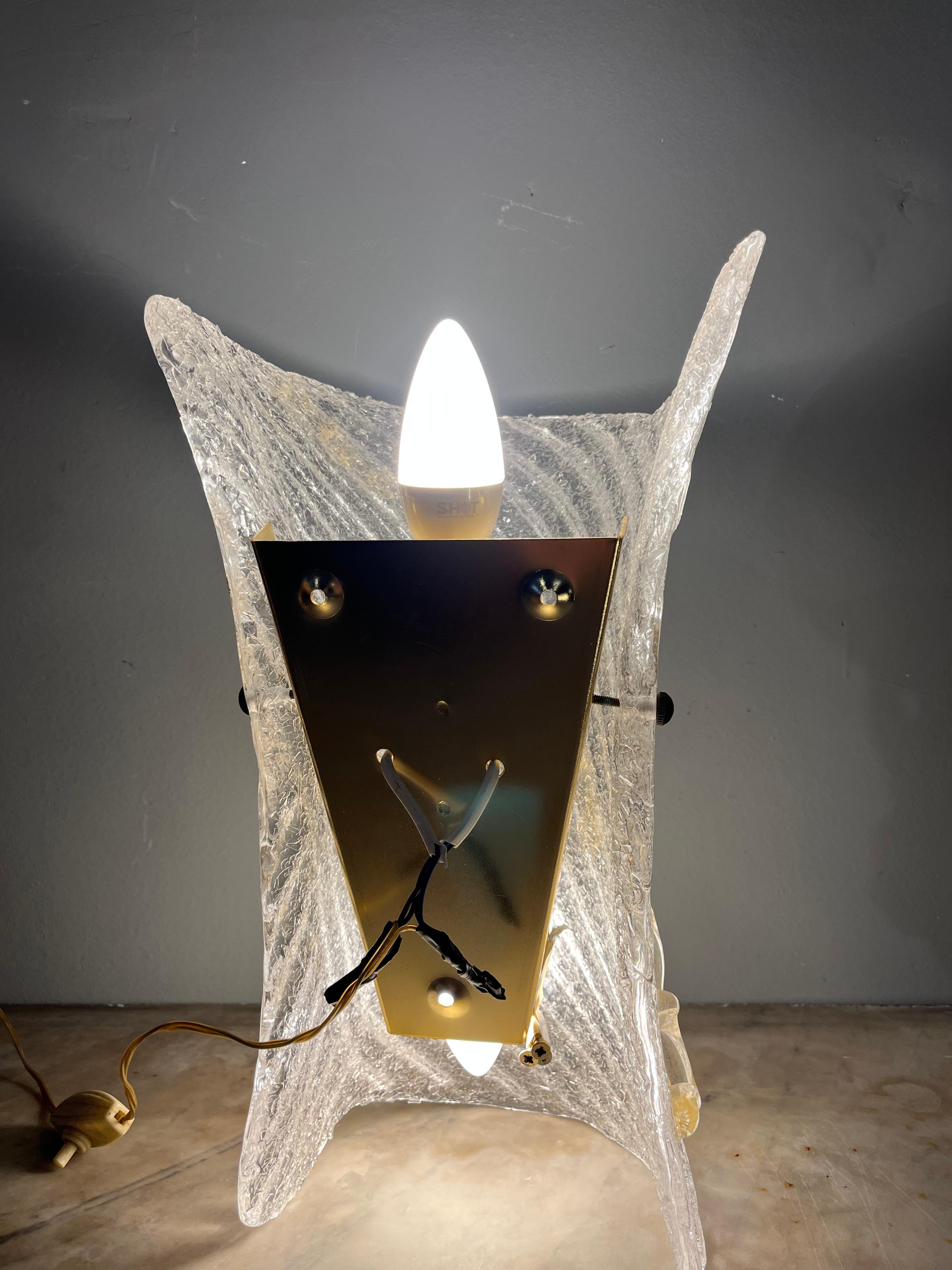 Murano glass wall lamp by Barovier and Toso from the 70s For Sale 4