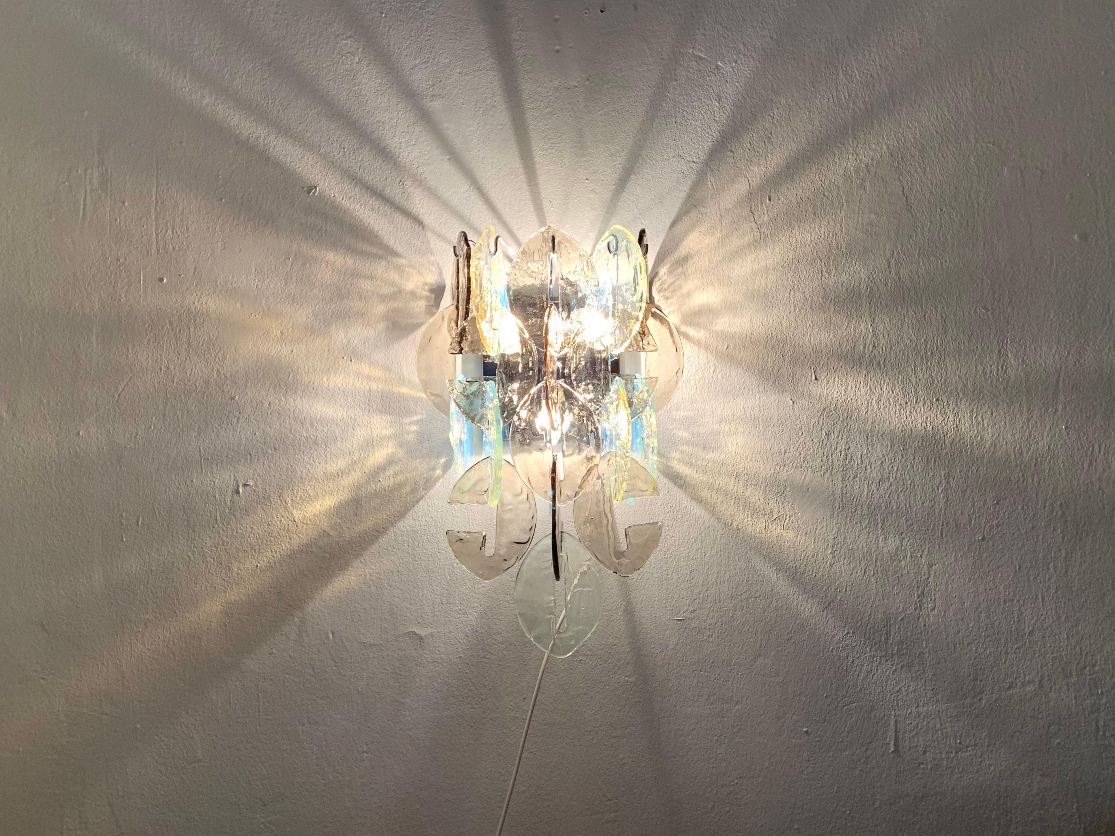 Murano Glass Wall Lamp by Carlo Nason for Kalmar 2