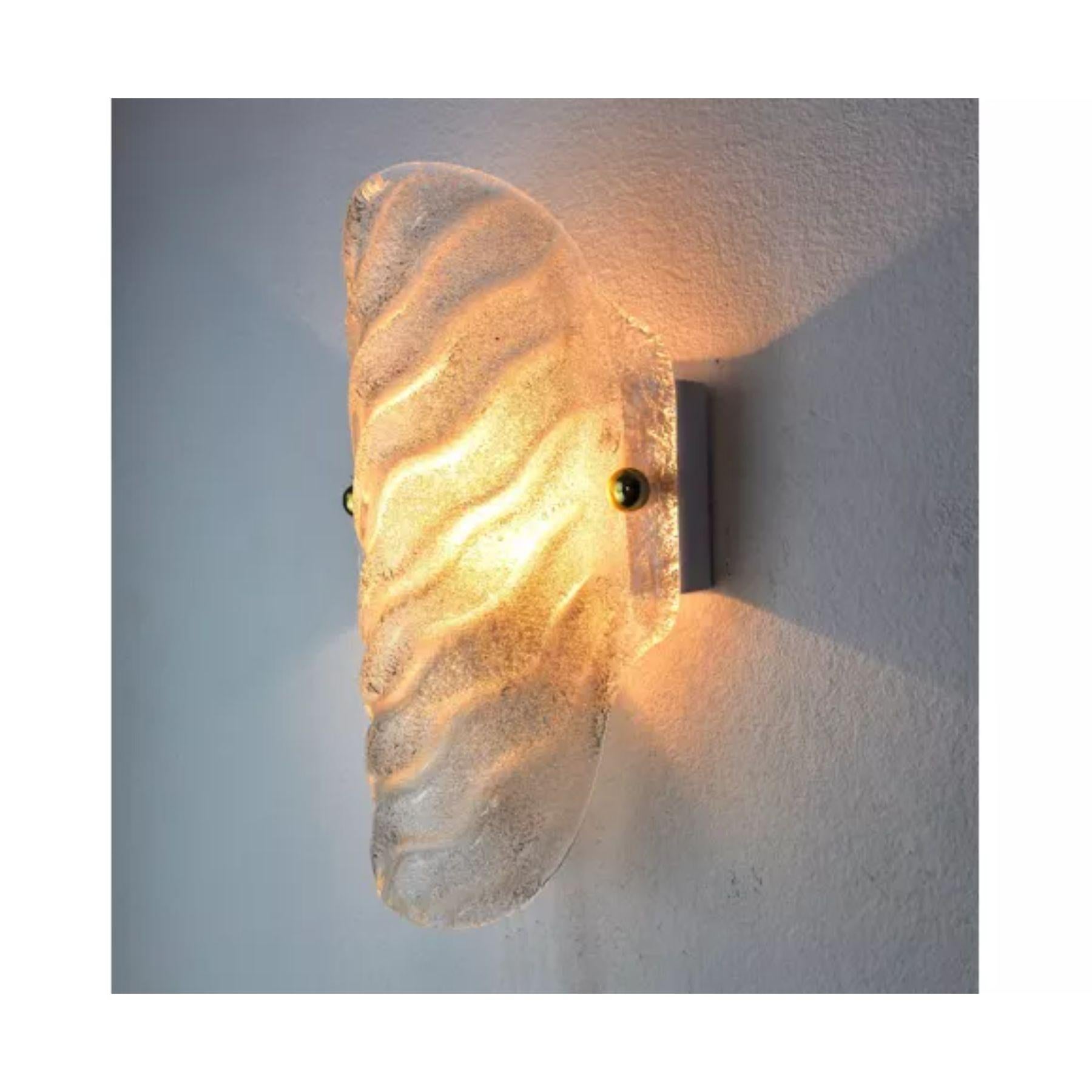 Late 20th Century Murano Glass Wall Lamp Italy 1970 For Sale
