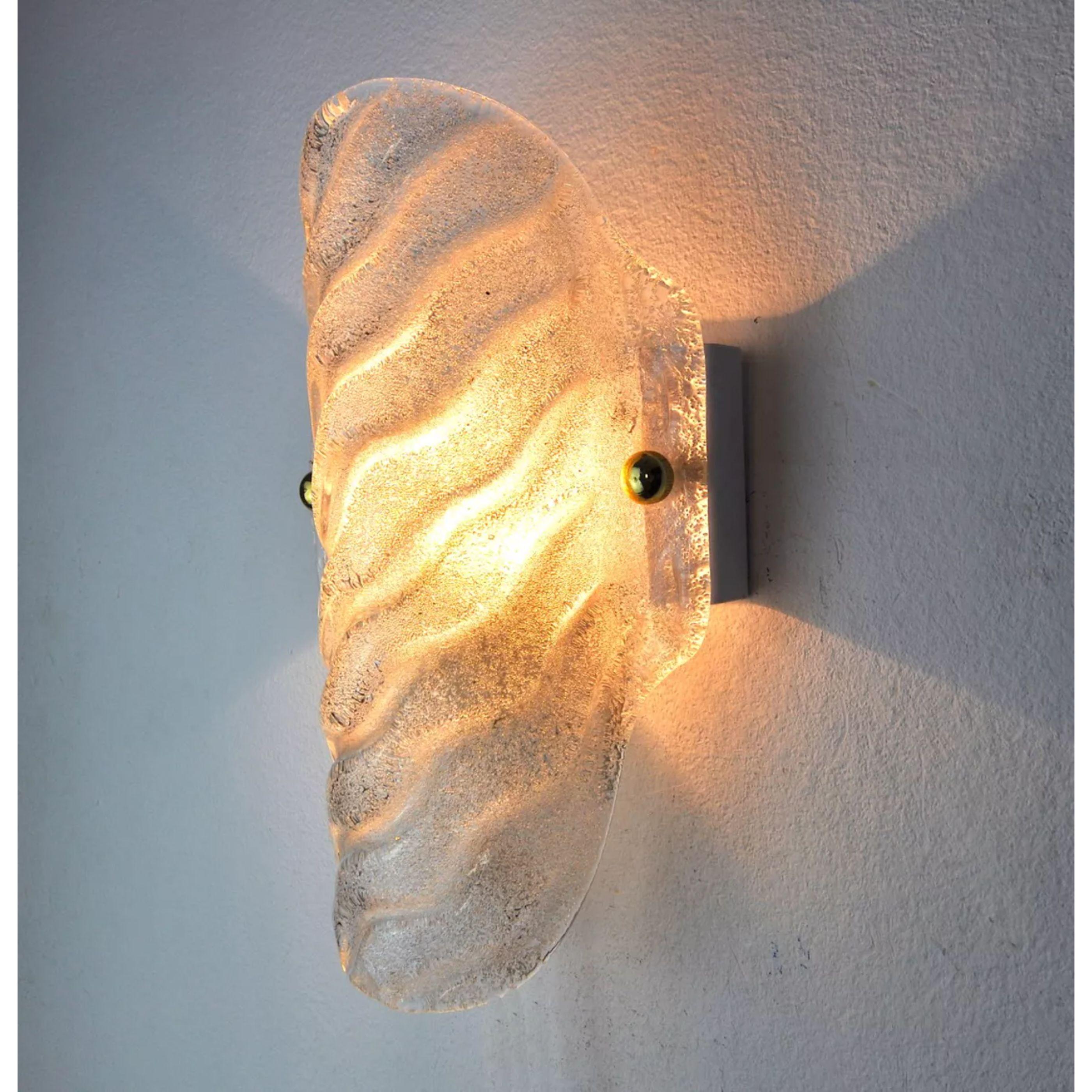 Murano Glass Wall Lamp, Italy, 1970 For Sale 1