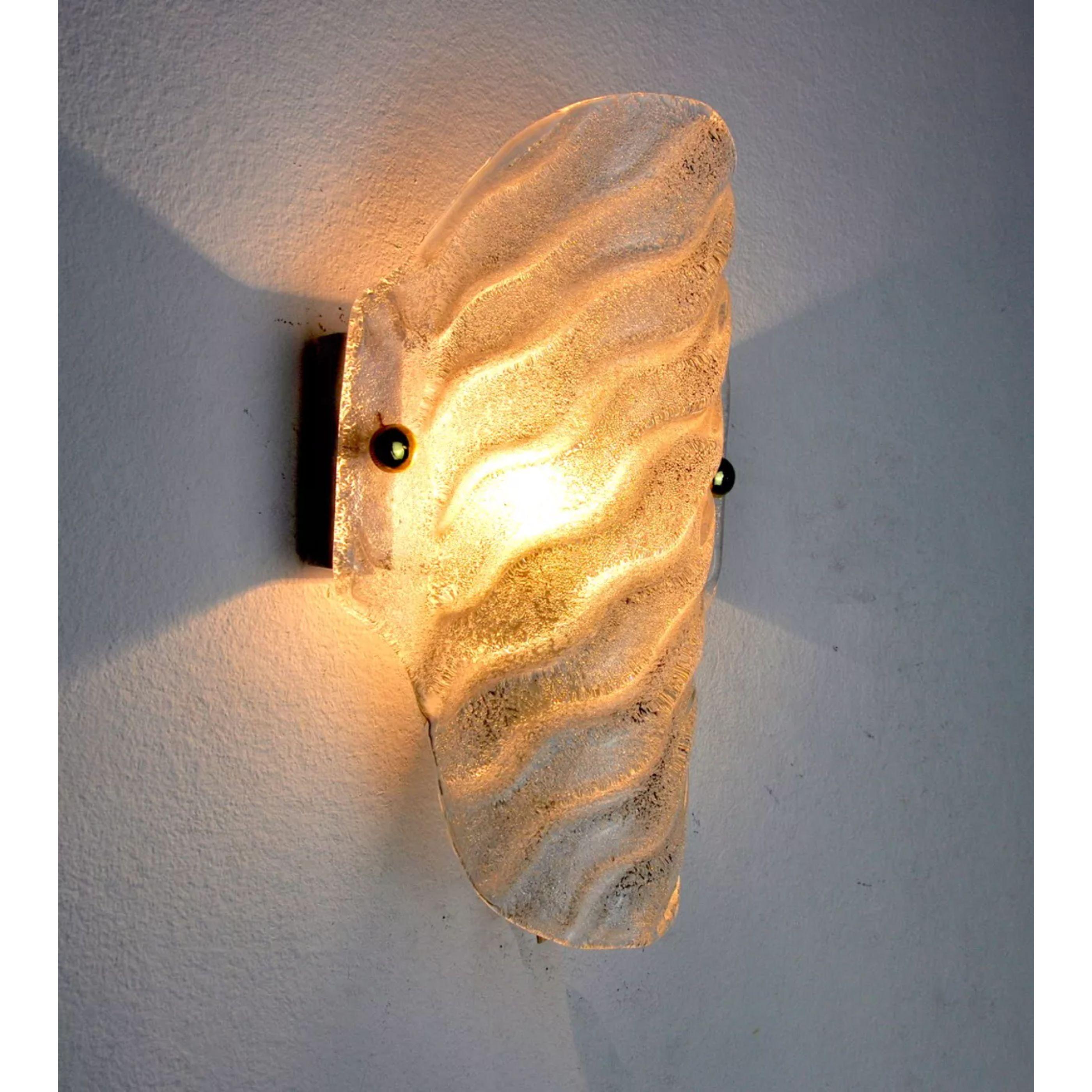 Murano Glass Wall Lamp, Italy, 1970 For Sale 2