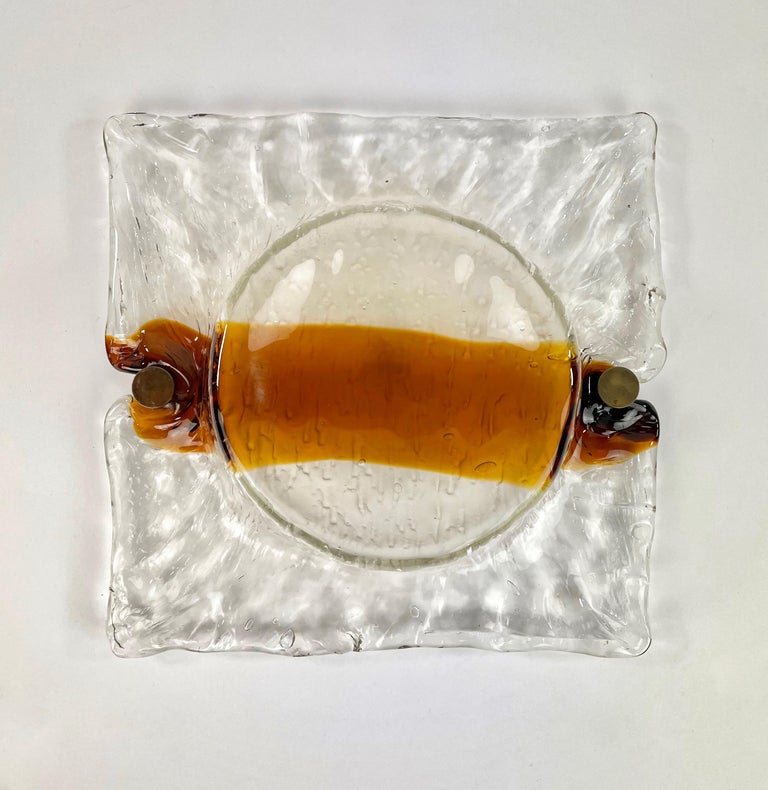 Mid-Century Modern Murano Glass Wall Lamp Sconce by Toni Zuccheri for Venini, Italy, 1960s For Sale