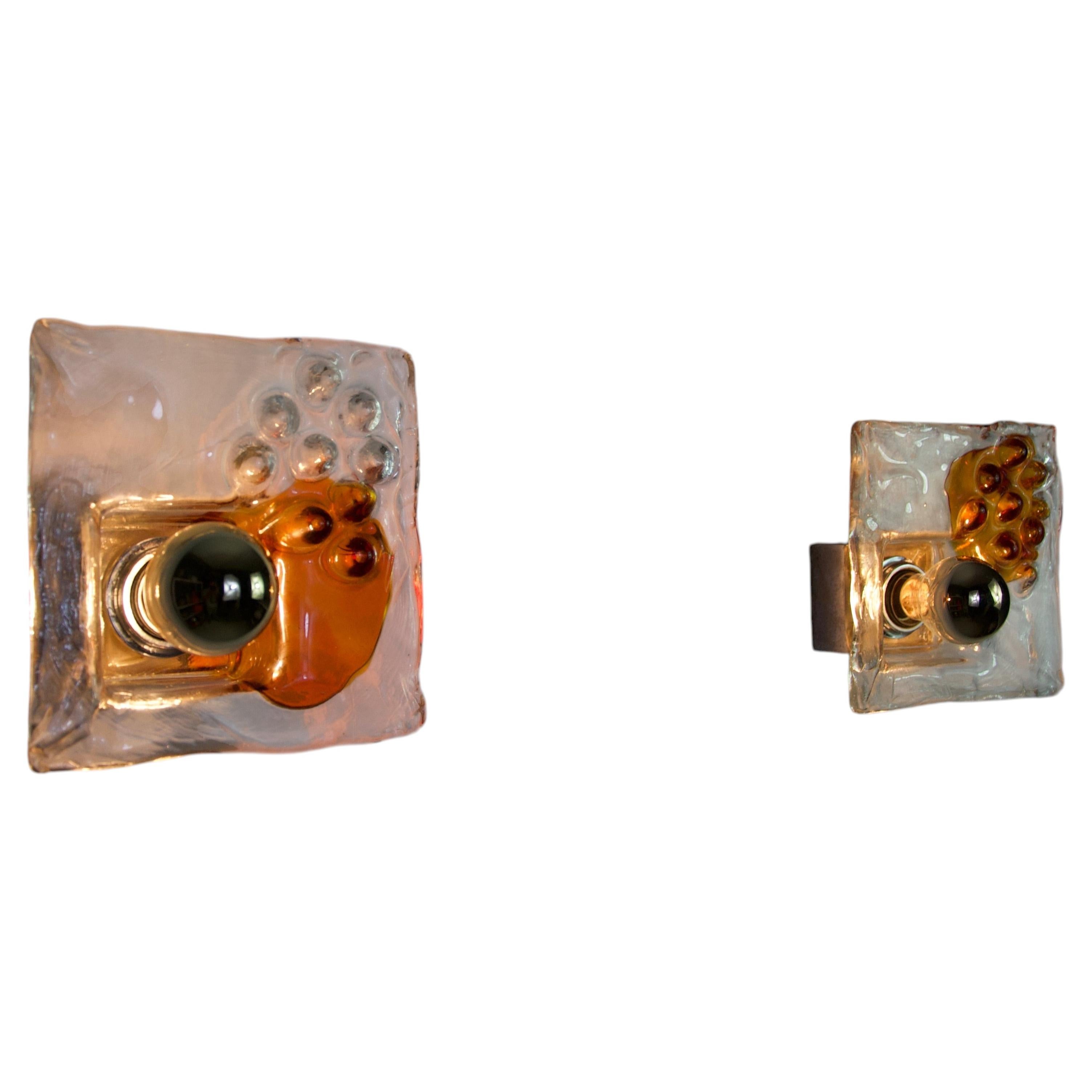 Apliques de cristal de Murano de Mazzega, década de 1960, Italia en venta