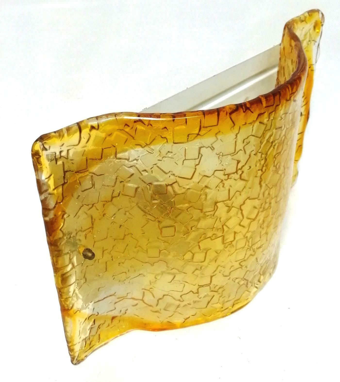 Murano Glass Wall Light in Squares, in the Style of Mazzega, 1970s In Good Condition In taranto, IT