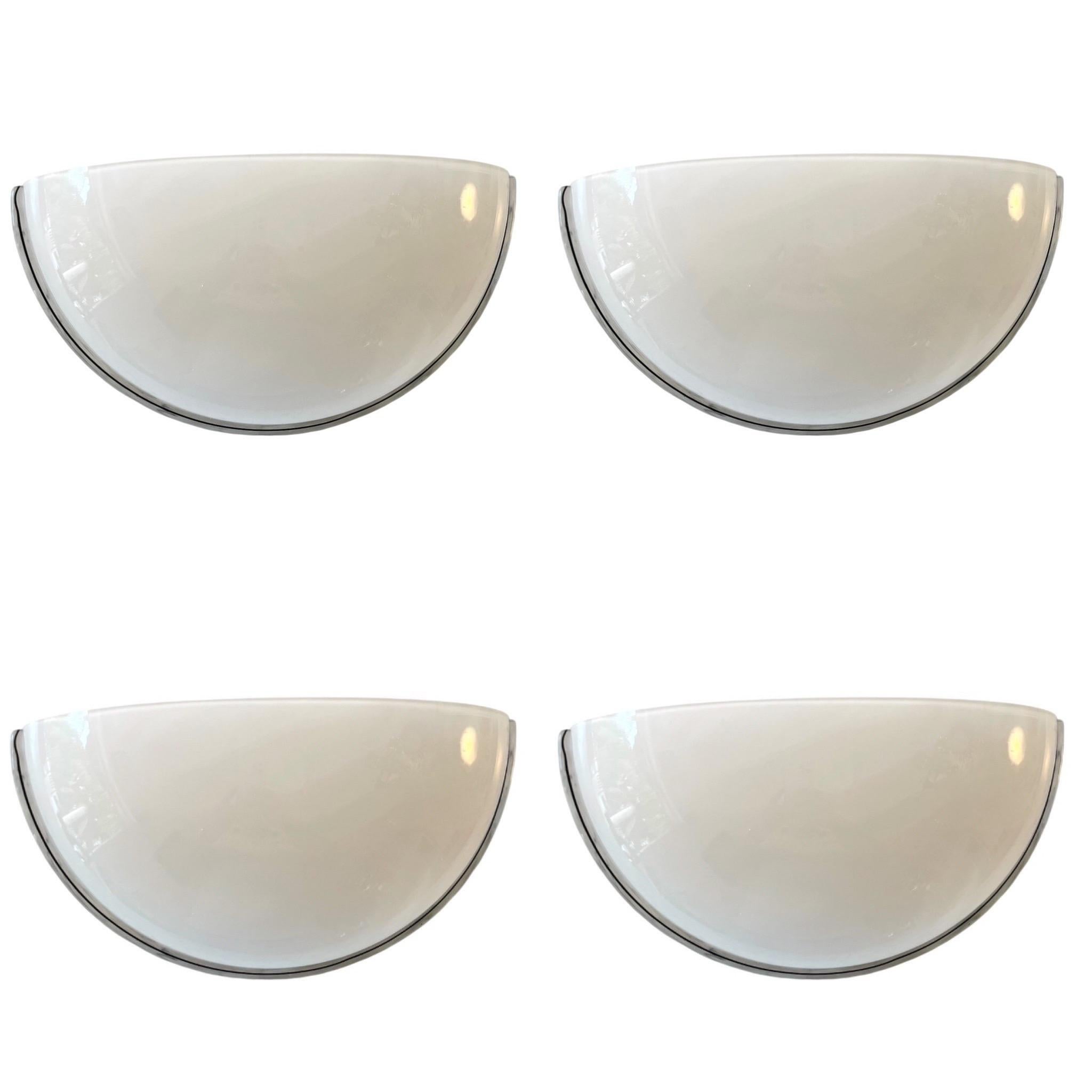 Aplique de cristal de Murano de Vetri 40cm 4 unidades , Italia, finales de los 80