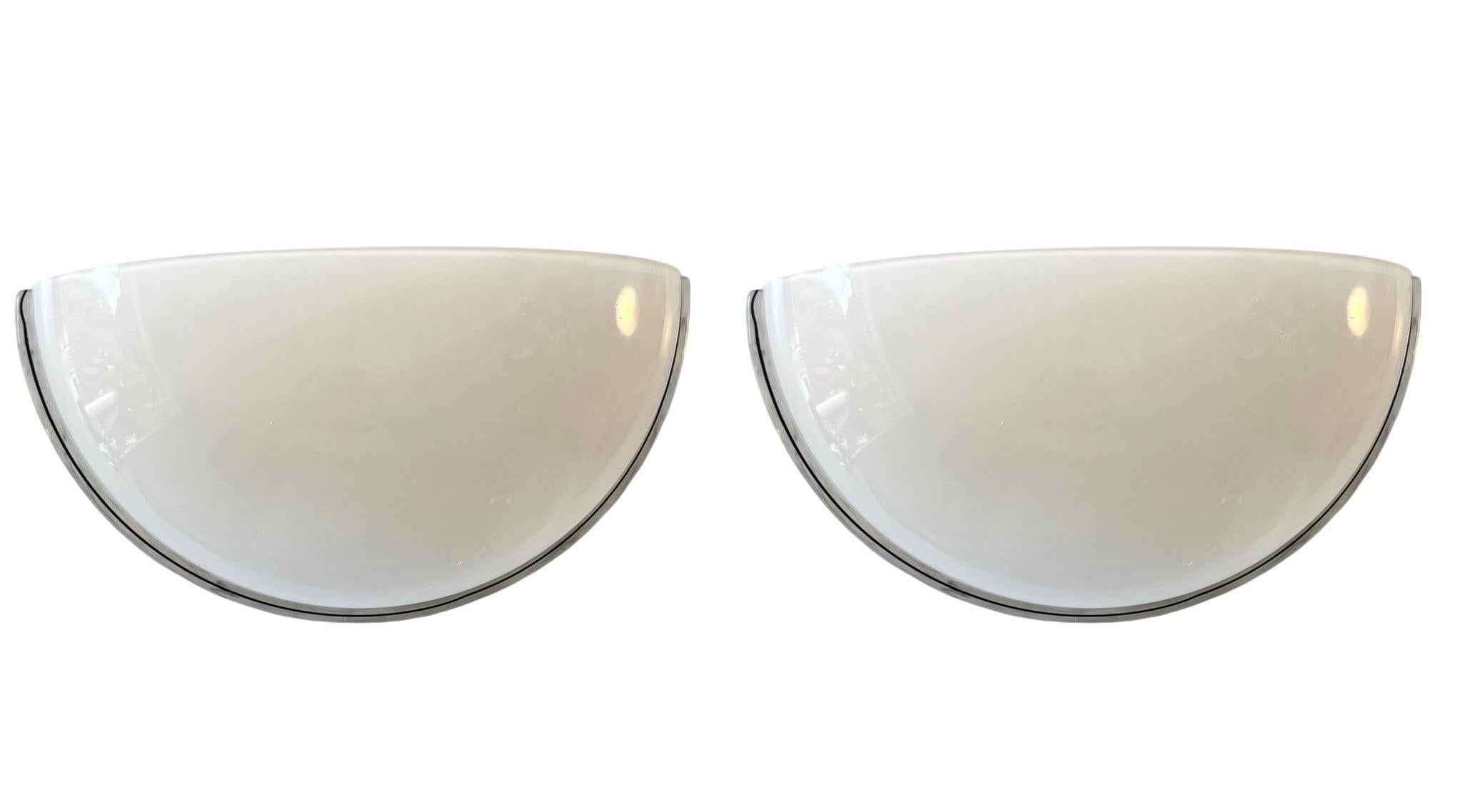 Lights murales en verre de Murano par Vetri 40cm 8 unités , Italie, fin des années 1980 en vente 1