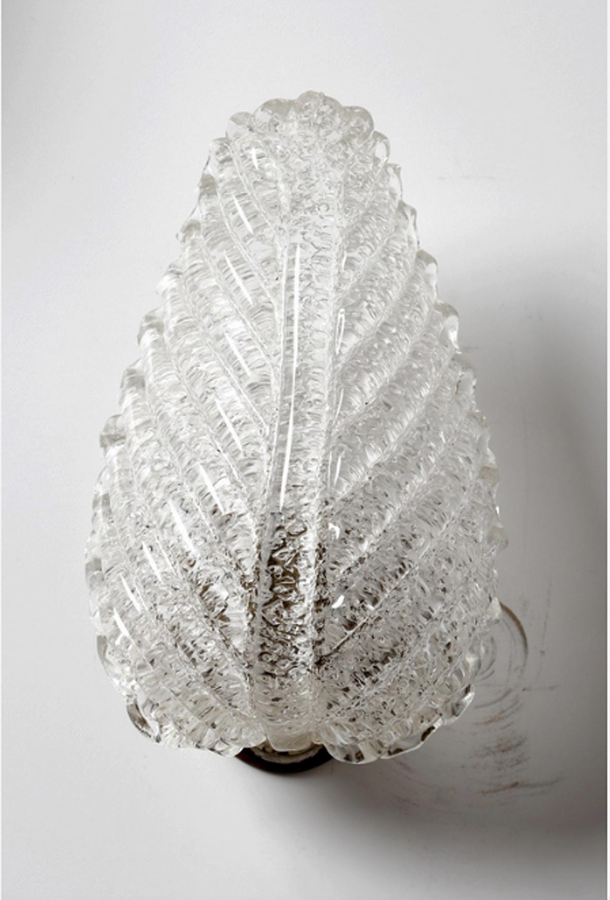 Murano Glas Wandleuchten / Wandleuchter von Barovier und Toso, Italien 1960 (Moderne der Mitte des Jahrhunderts) im Angebot